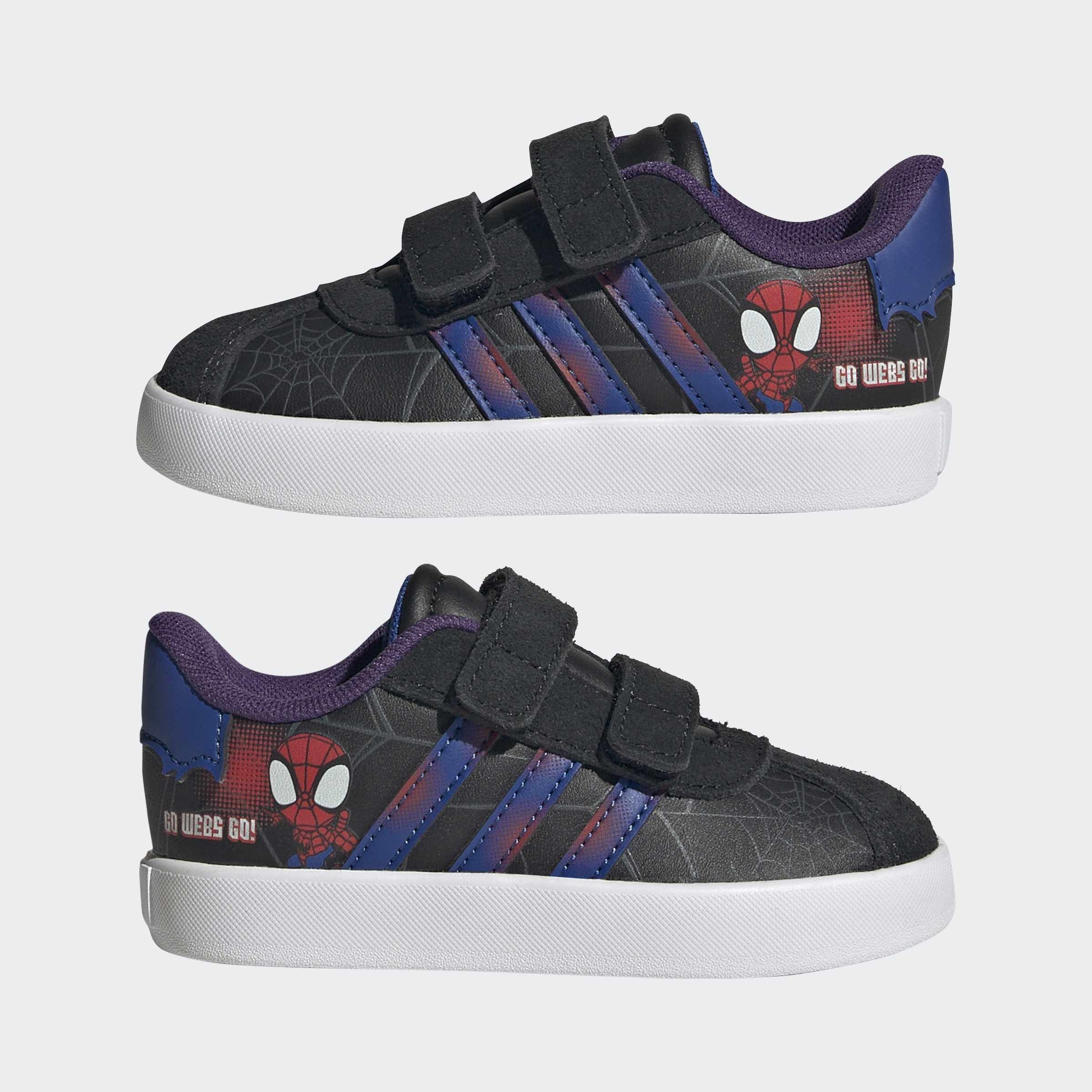 Kids Unisex adidas Marvel Spider-Man VL Court 3.0 Shoes Infants, Black, A701_ONE, large image number 6