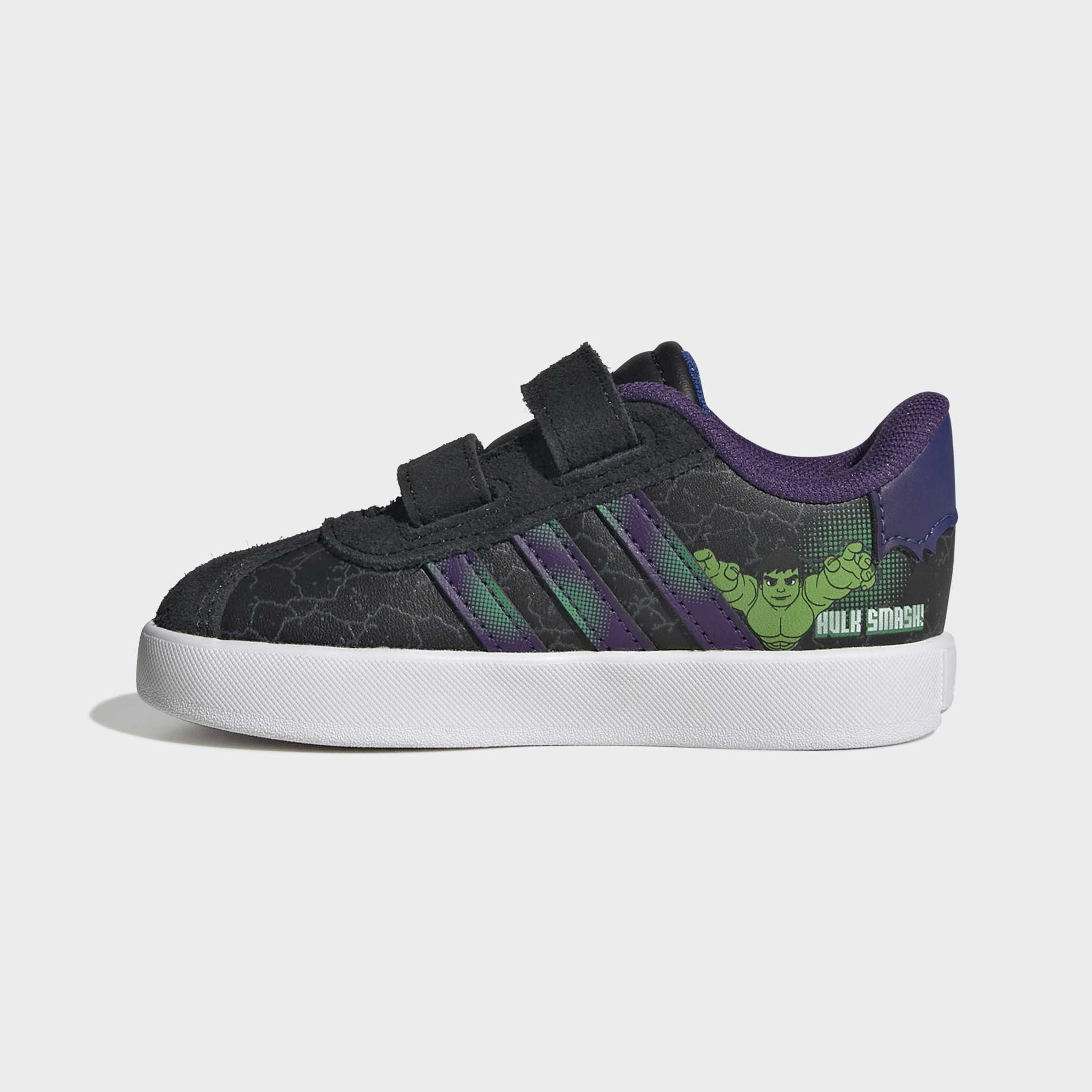 Kids Unisex adidas Marvel Spider-Man VL Court 3.0 Shoes Infants, Black, A701_ONE, large image number 7