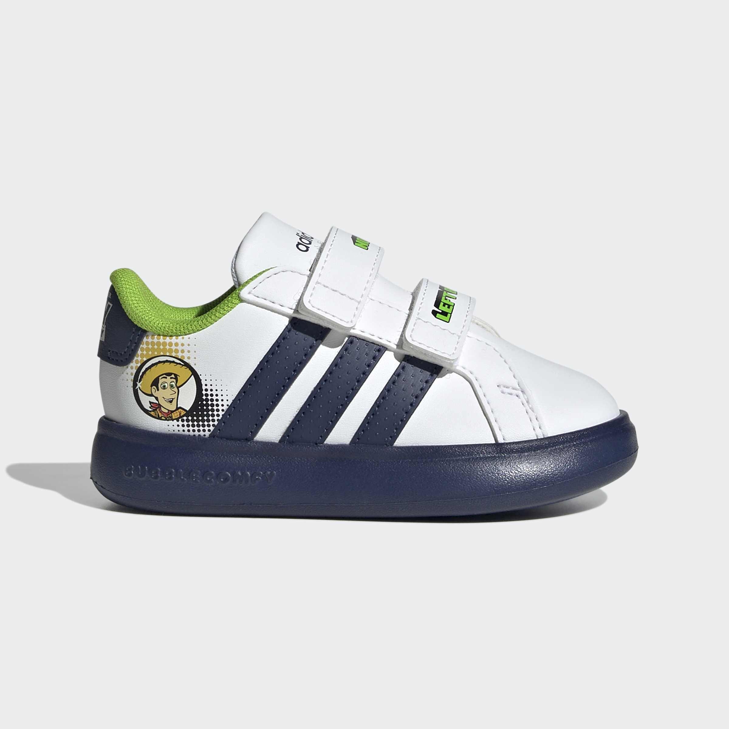 Kids Unisex adidas Pixar Toy Story Grand Court 3.0 Bubble Shoes Infants, White, A701_ONE, large image number 0