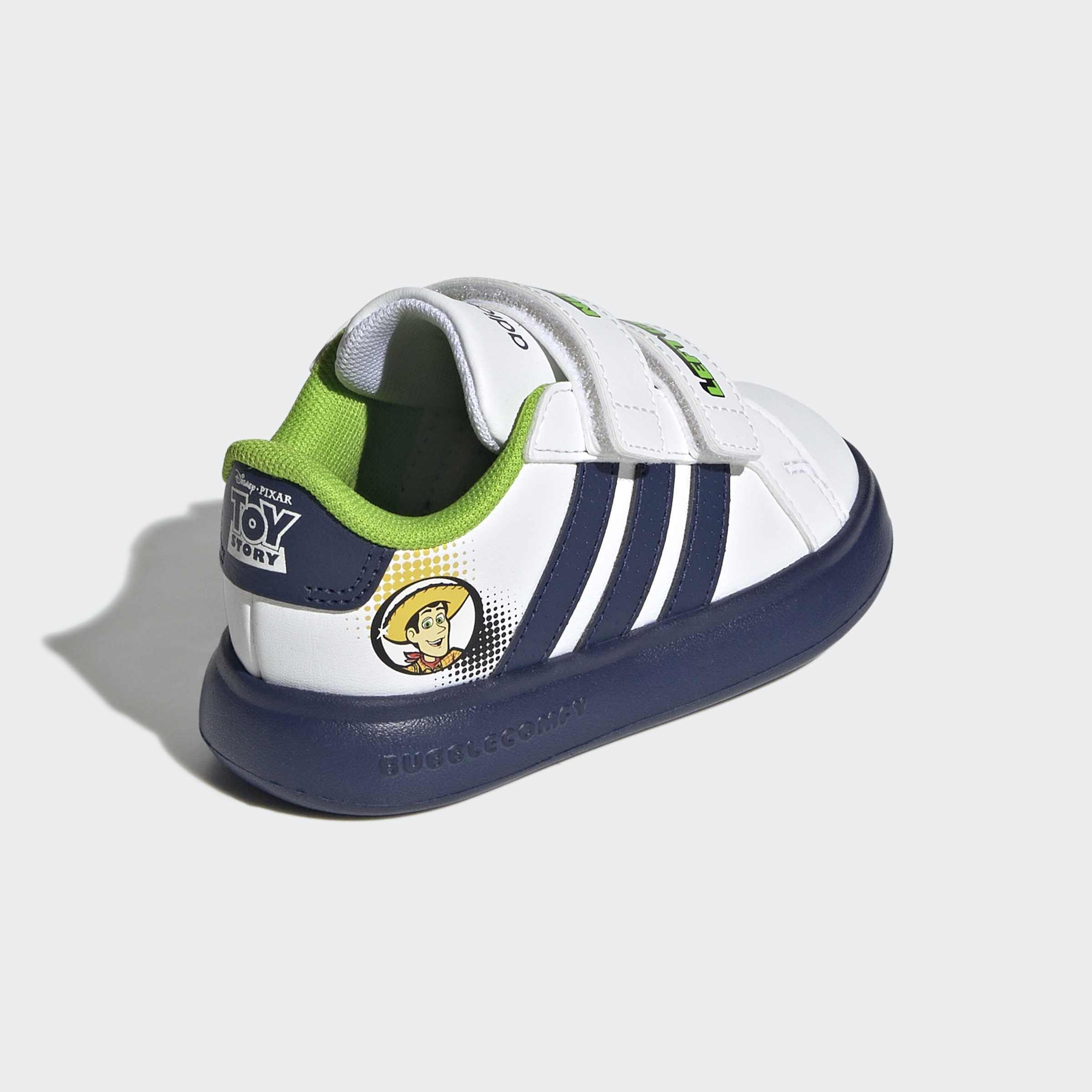 Kids Unisex adidas Pixar Toy Story Grand Court 3.0 Bubble Shoes Infants, White, A701_ONE, large image number 4