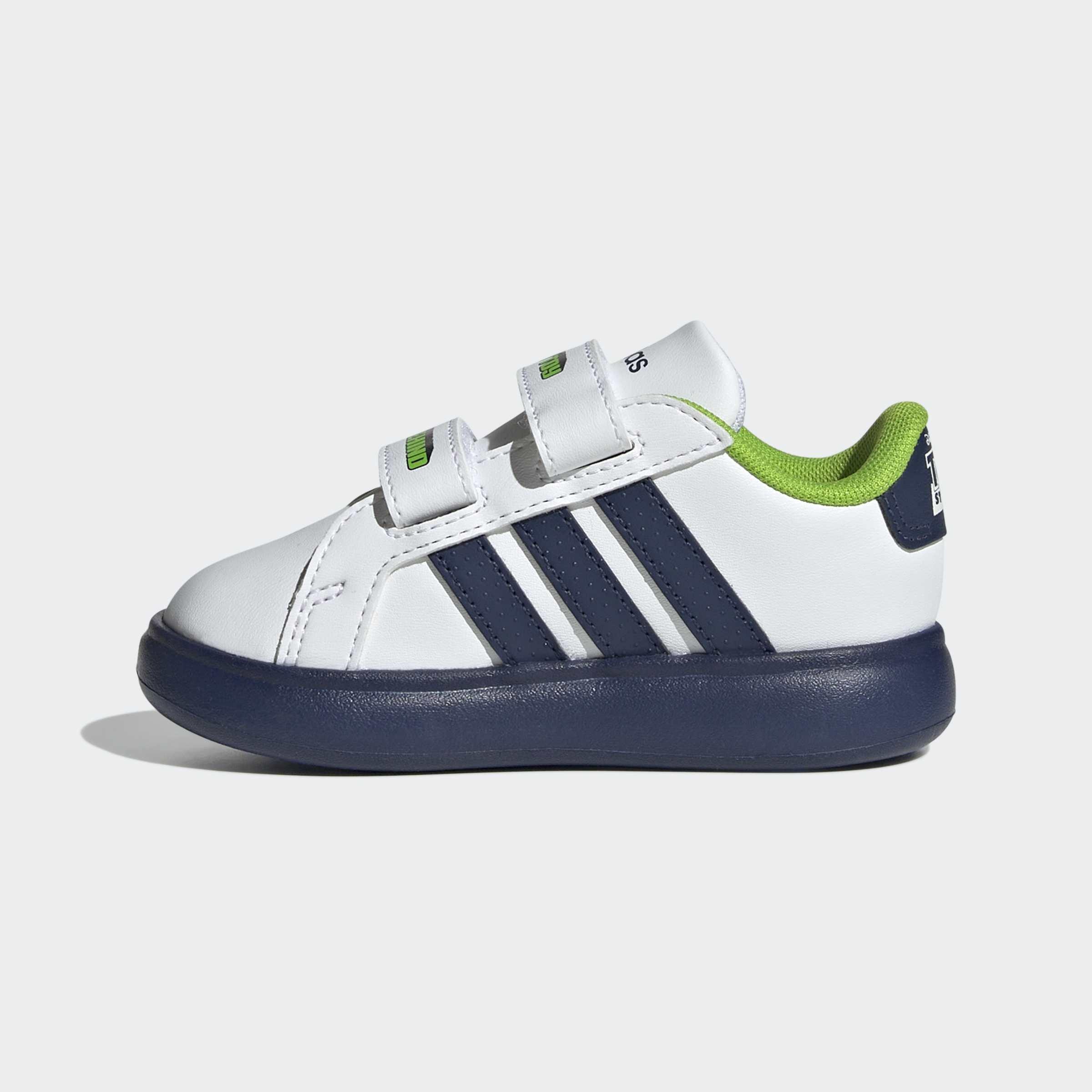 Kids Unisex adidas Pixar Toy Story Grand Court 3.0 Bubble Shoes Infants, White, A701_ONE, large image number 8