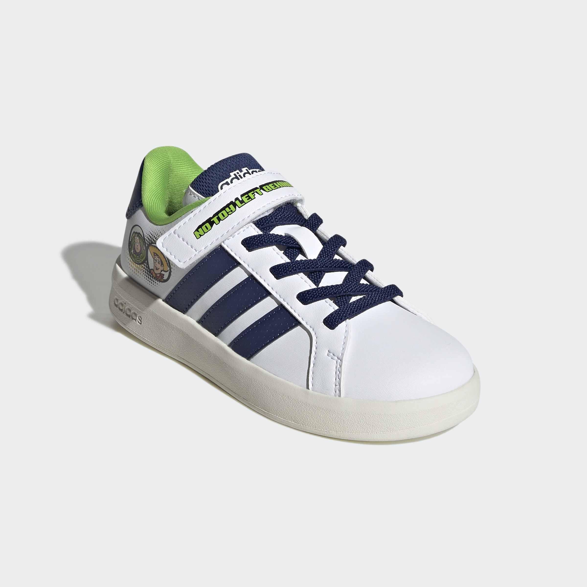 Kids Unisex adidas Pixar Toy Story Grand Court Shoes, White, A701_ONE, large image number 2