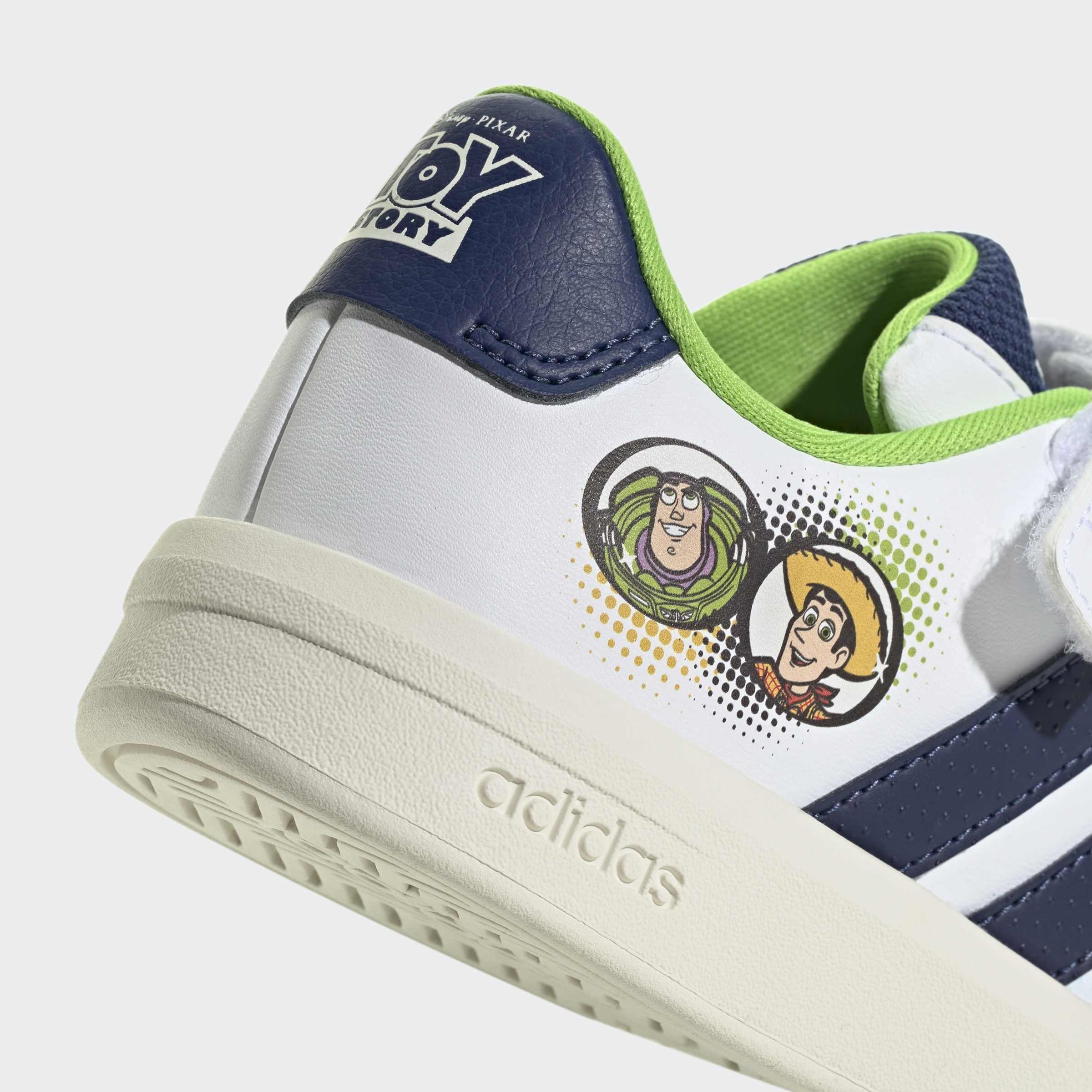 Kids Unisex adidas Pixar Toy Story Grand Court Shoes, White, A701_ONE, large image number 5