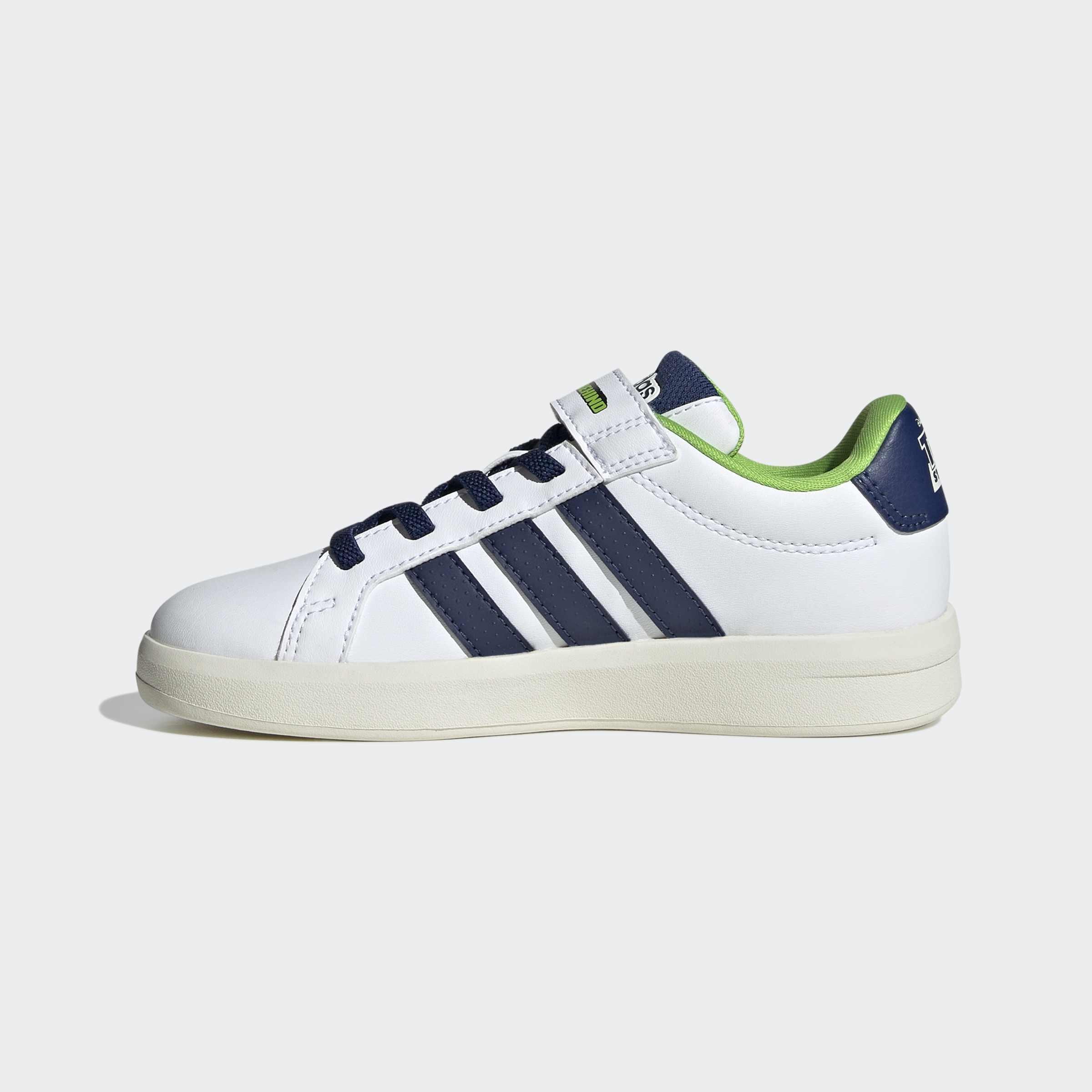 Kids Unisex adidas Pixar Toy Story Grand Court Shoes, White, A701_ONE, large image number 8