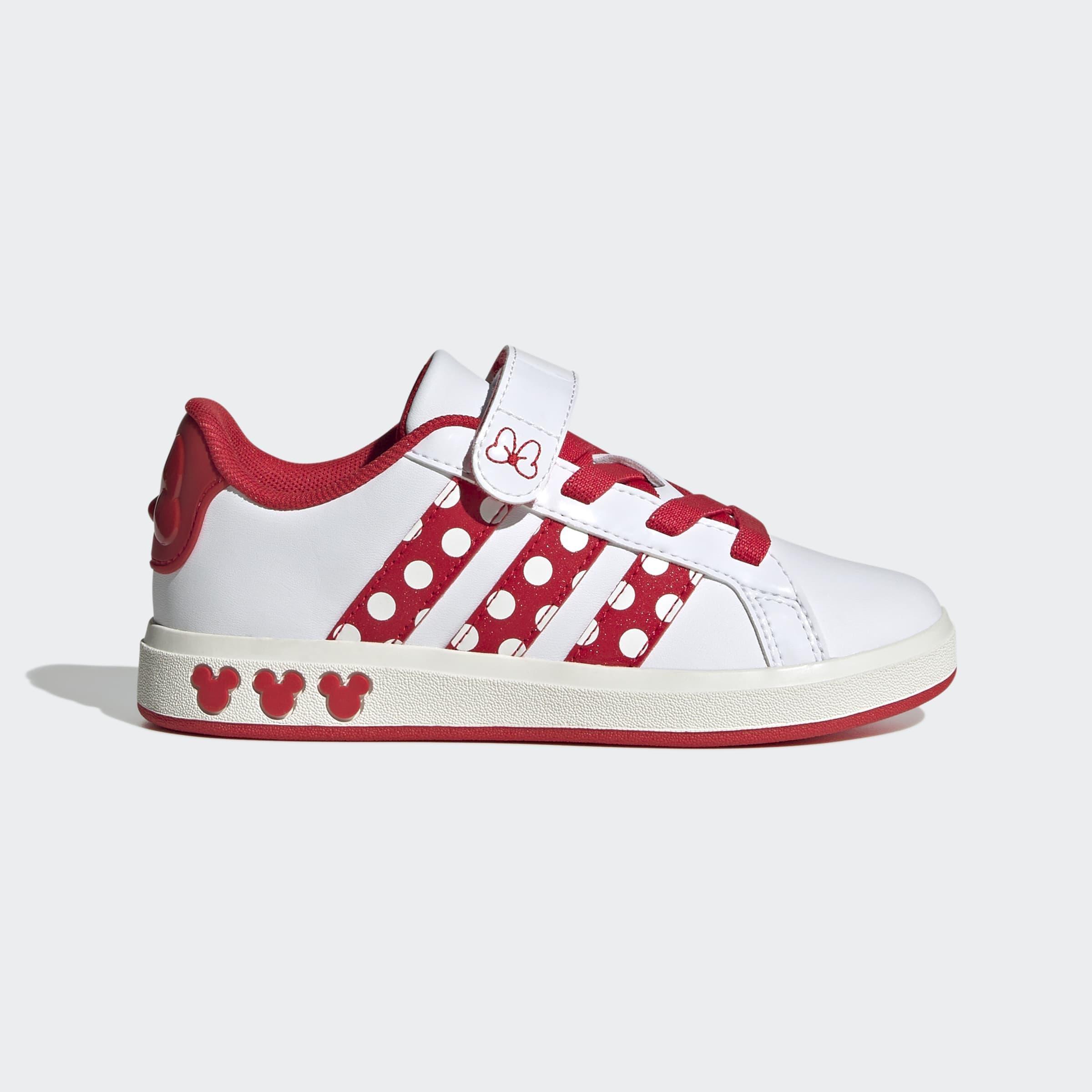 Kids Unisex adidas Disney Minnie Mouse Grand Court Shoes, White