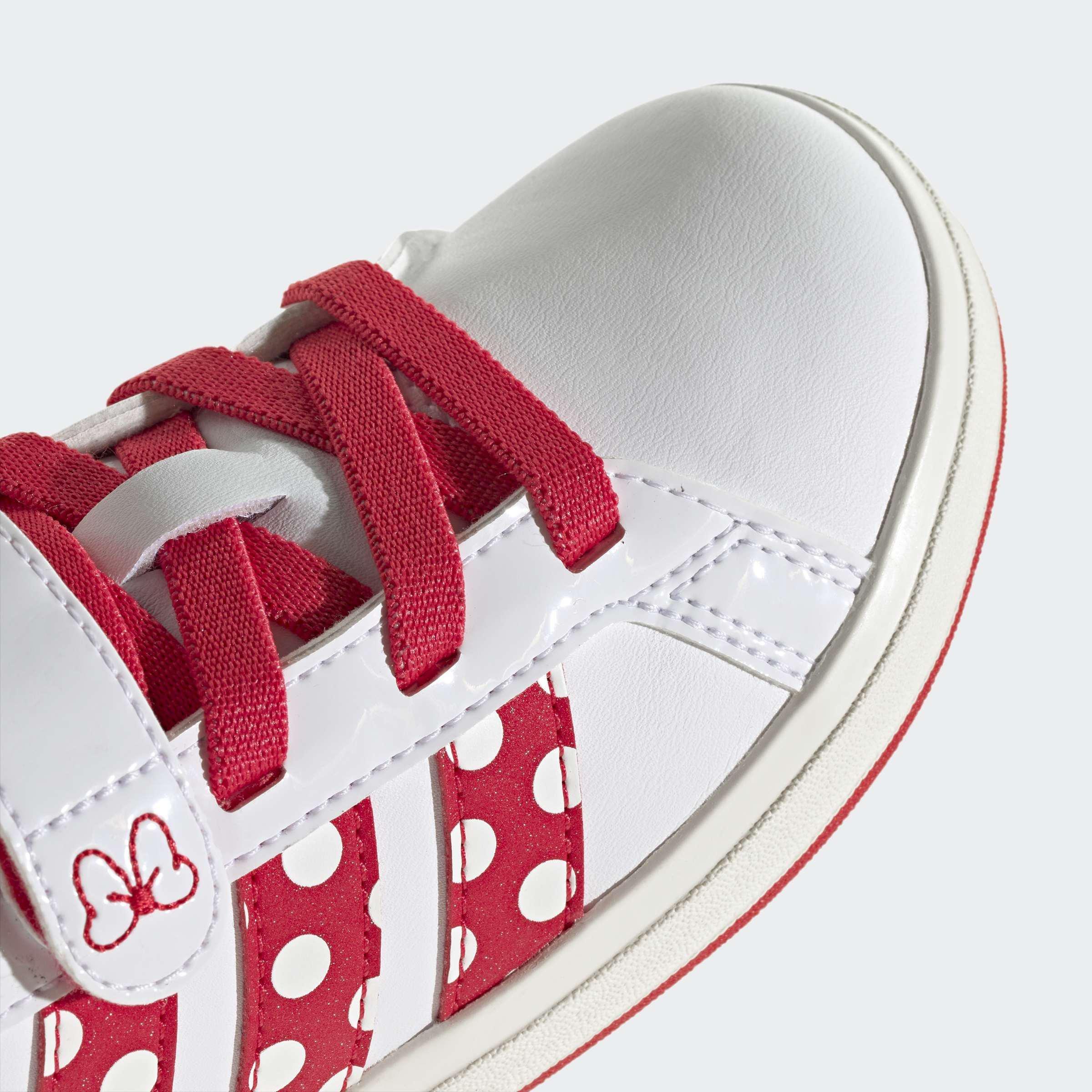 Kids Unisex adidas Disney Minnie Mouse Grand Court Shoes, White, A701_ONE, large image number 4