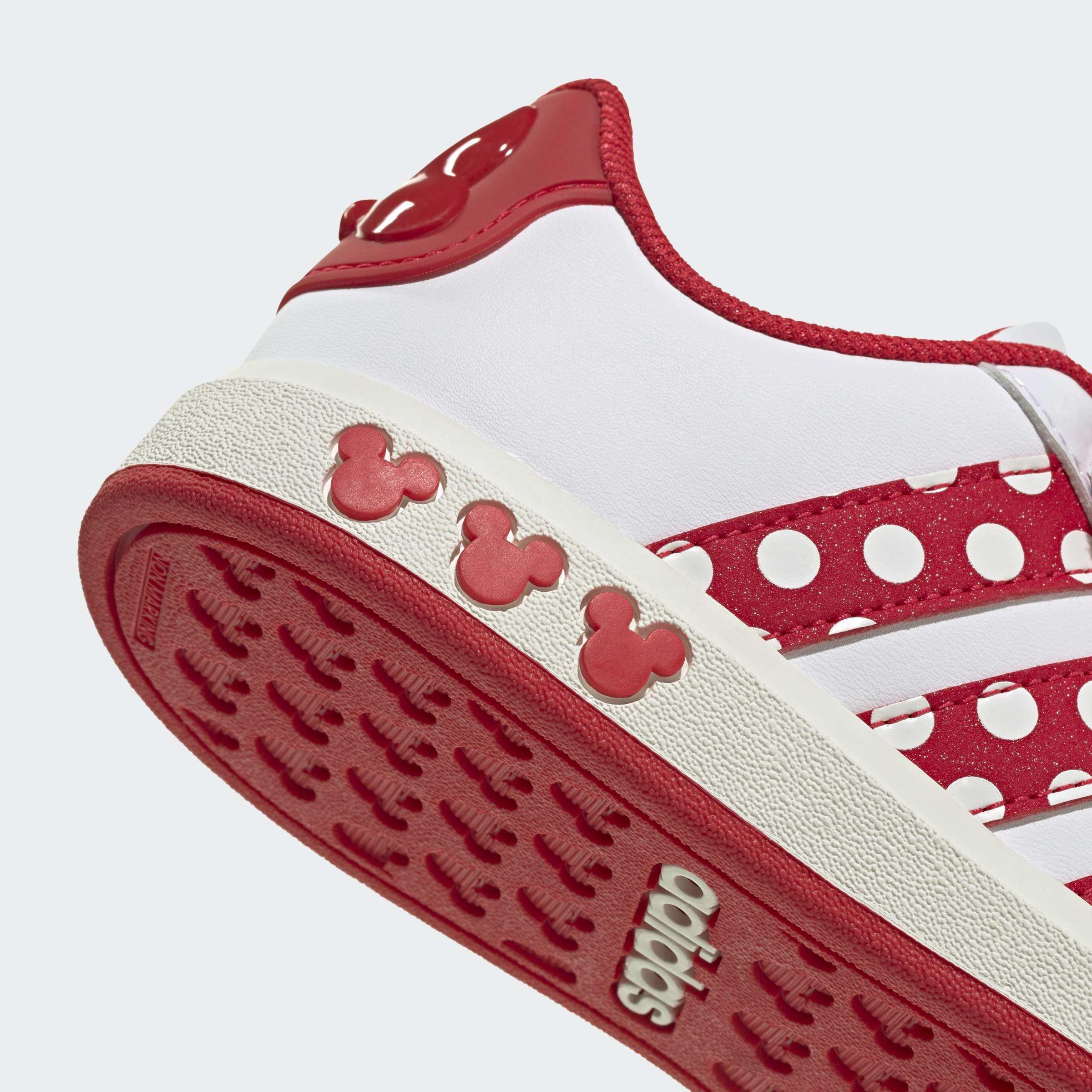 Kids Unisex adidas Disney Minnie Mouse Grand Court Shoes, White, A701_ONE, large image number 5