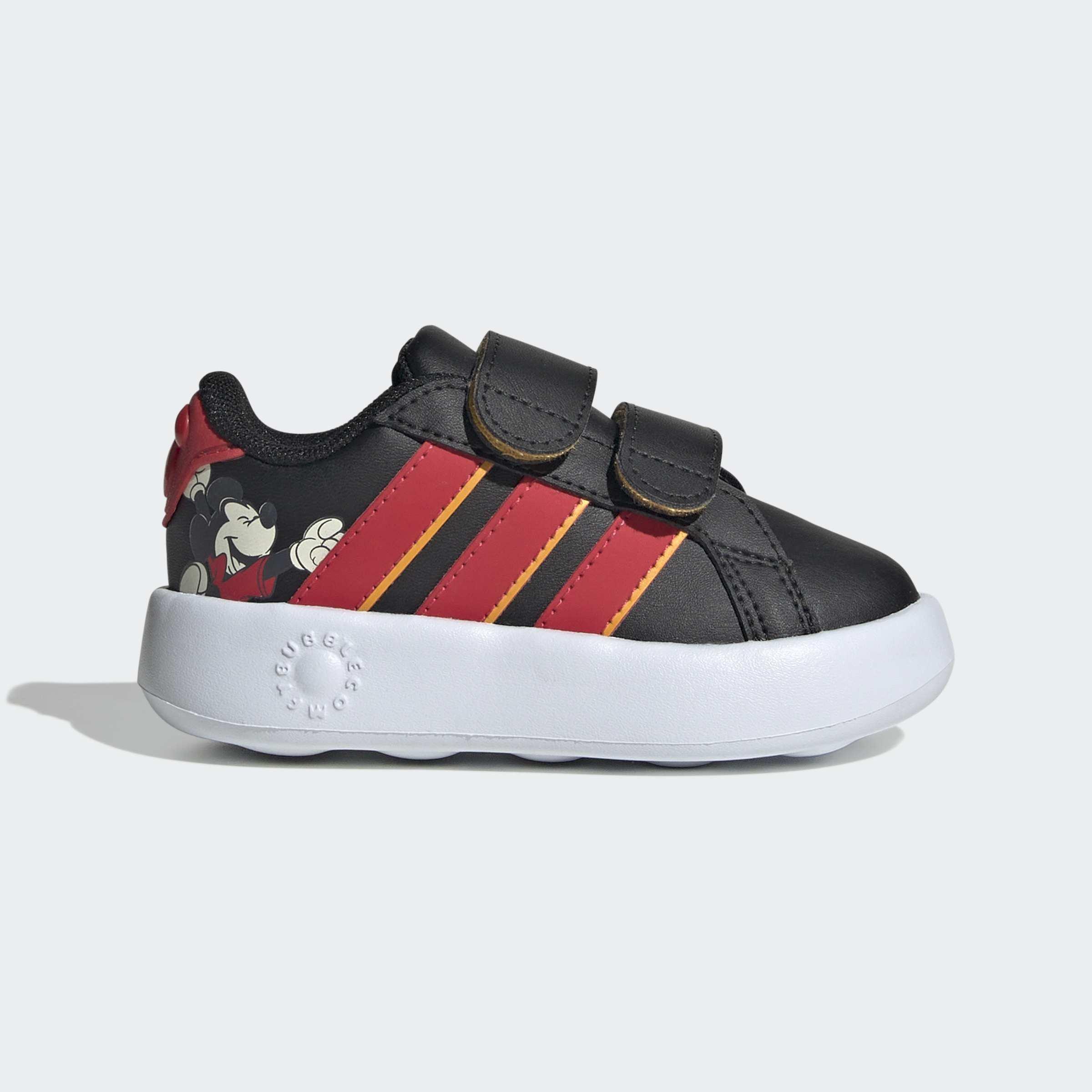 Kids Unisex Adidas Disney Mickey Mouse Grand Court Shoes, Black