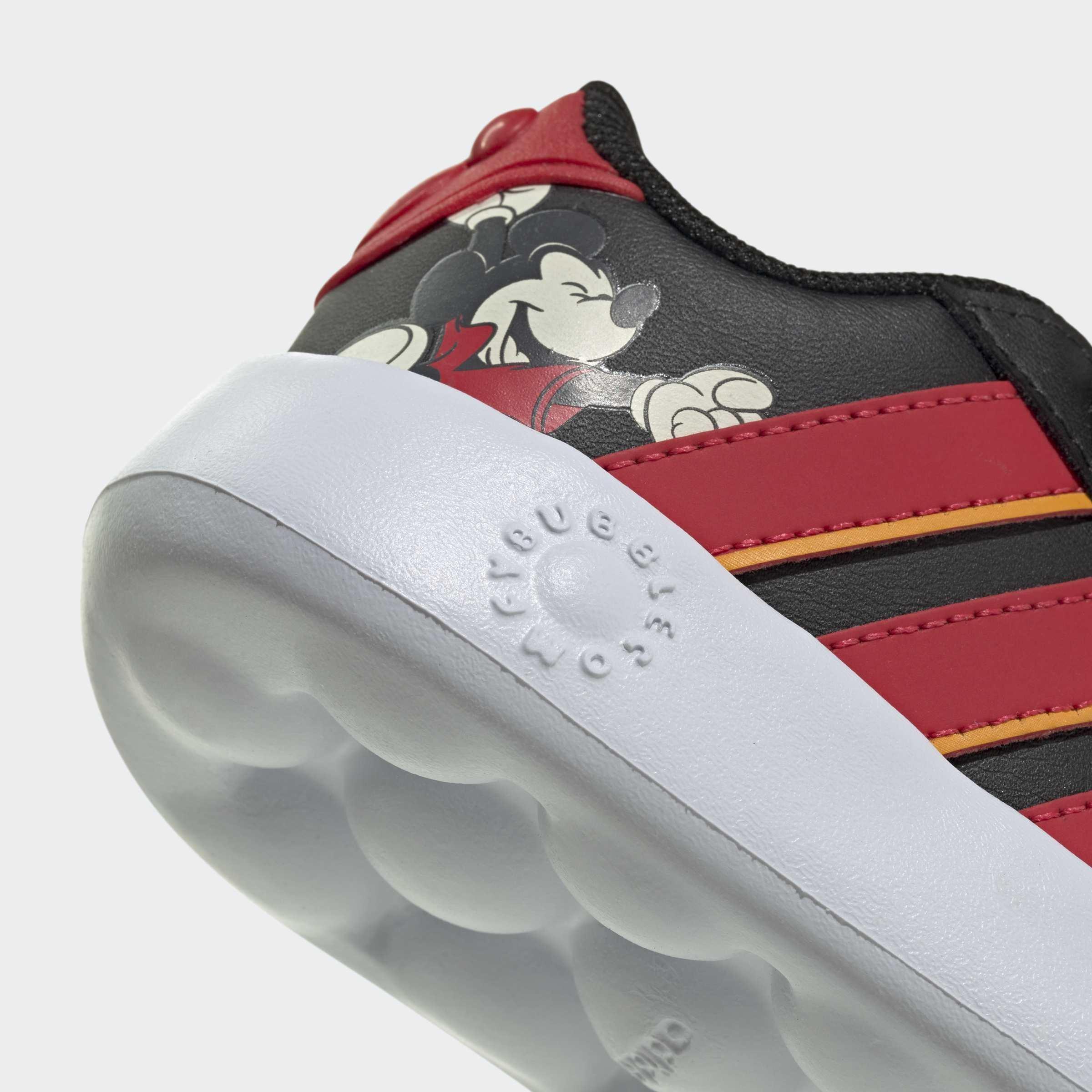 Kids Unisex Adidas Disney Mickey Mouse Grand Court Shoes, Black, A701_ONE, large image number 4