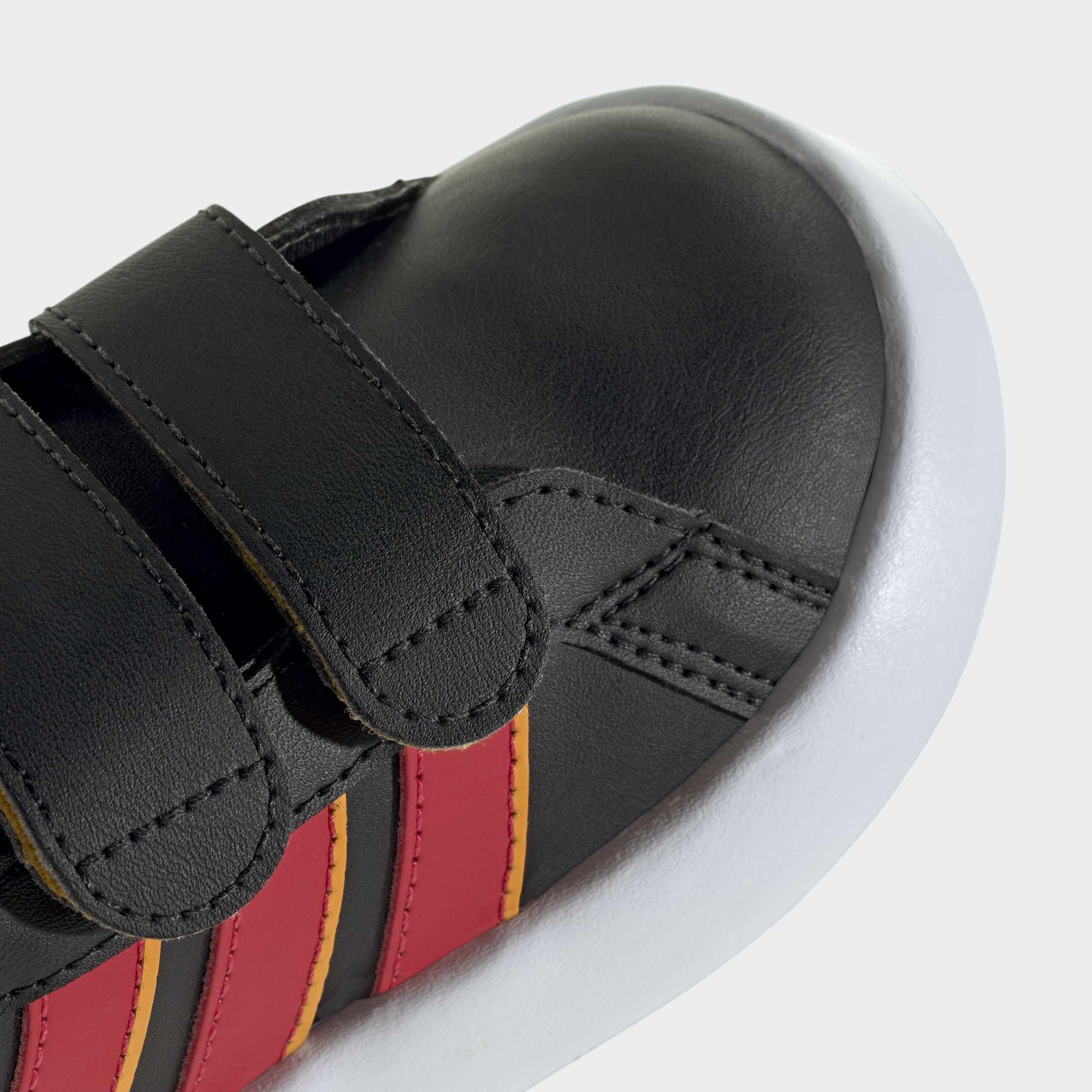 Kids Unisex Adidas Disney Mickey Mouse Grand Court Shoes, Black, A701_ONE, large image number 5