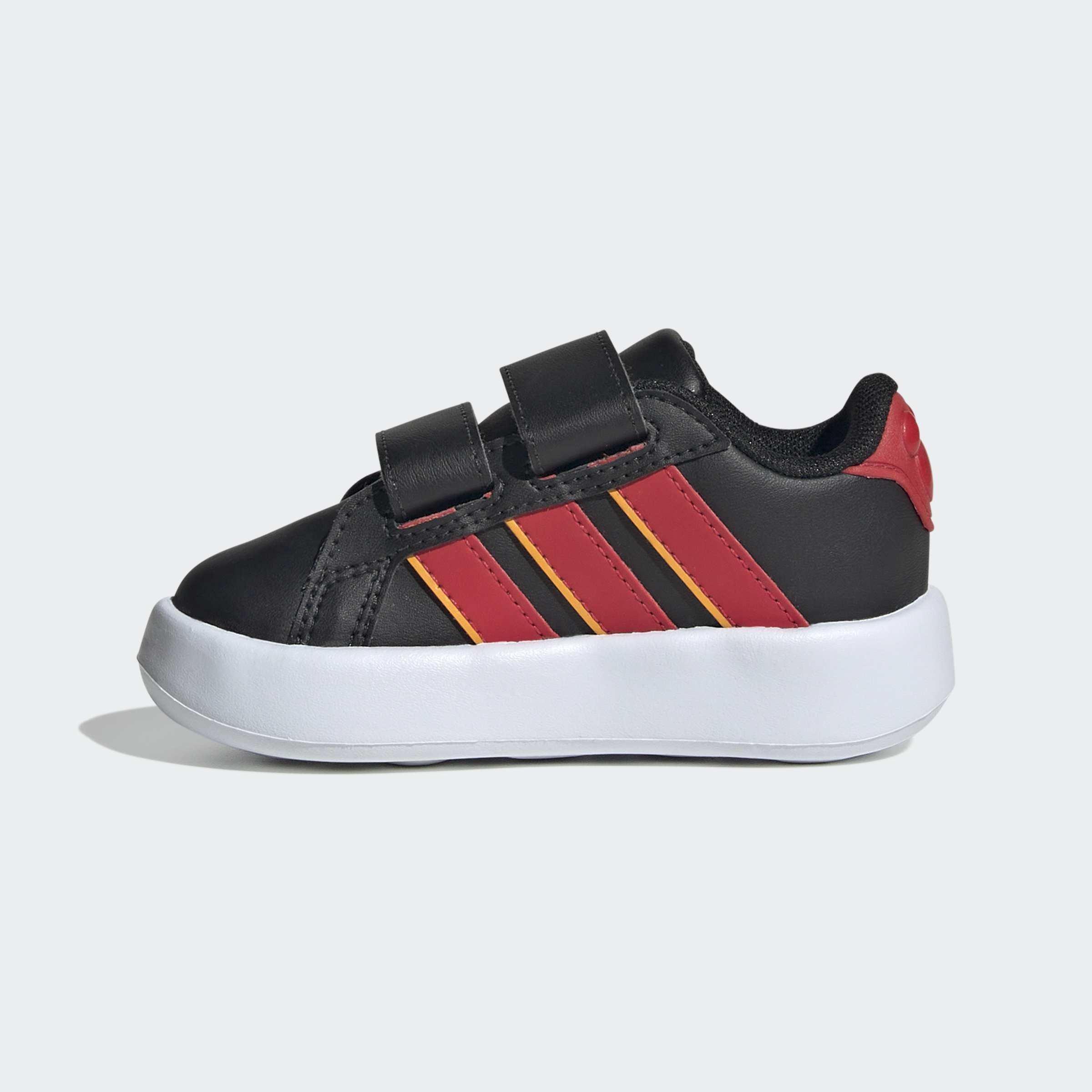 Kids Unisex Adidas Disney Mickey Mouse Grand Court Shoes, Black, A701_ONE, large image number 7