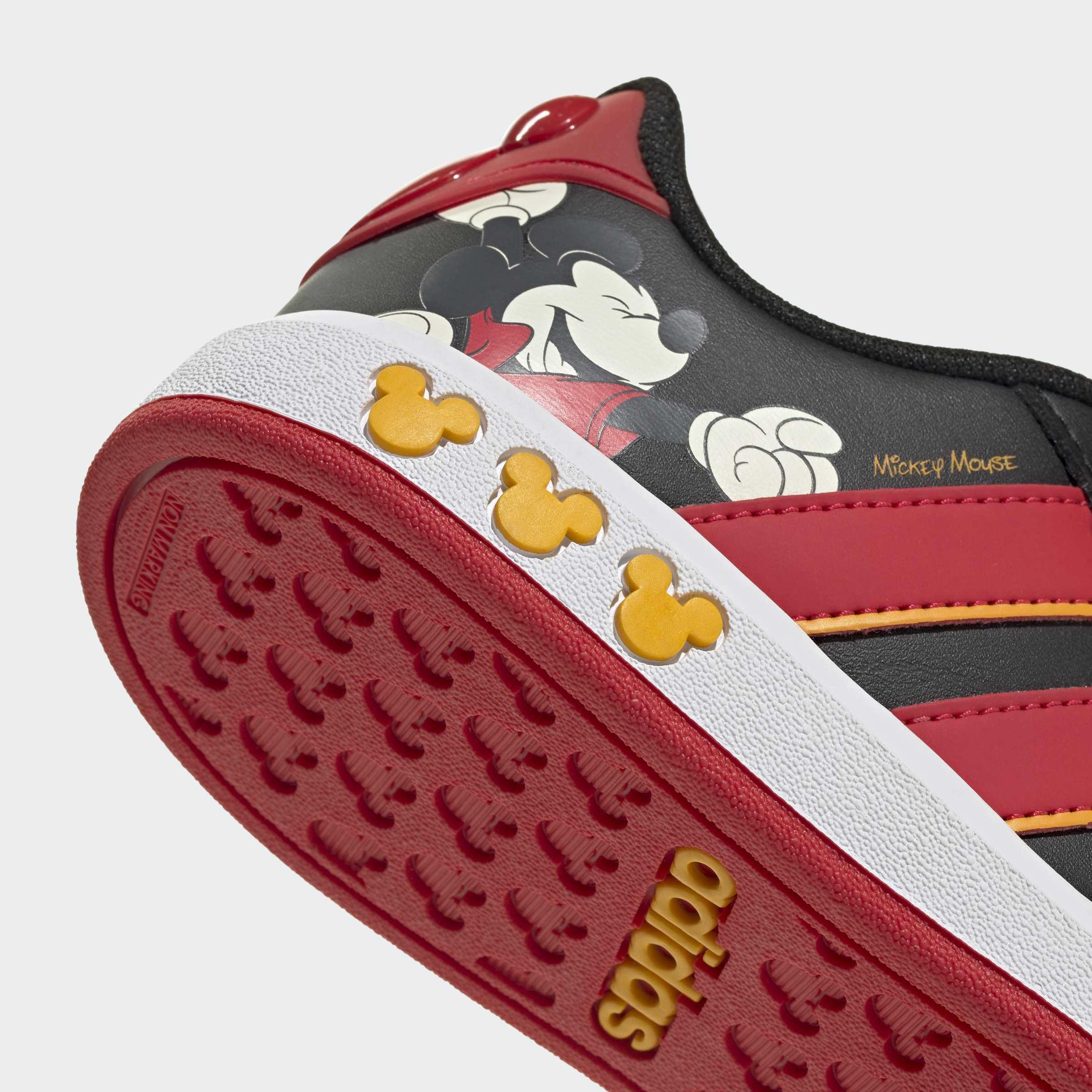 Kids Unisex adidas Disney Mickey Mouse Grand Court Shoes, Black, A701_ONE, large image number 4