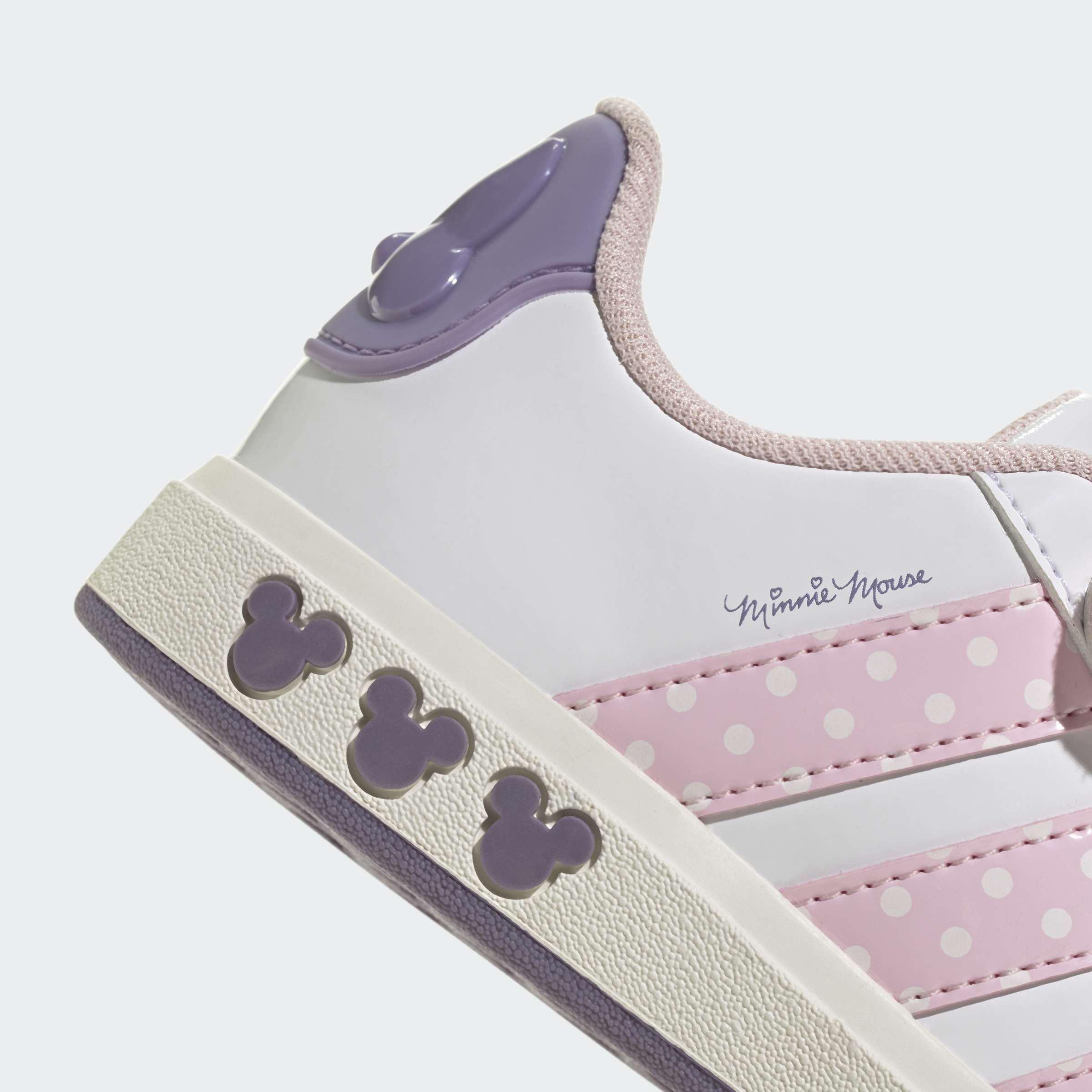 Kids Unisex adidas Disney Minnie Mouse Grand Court Shoes, White, A701_ONE, large image number 4