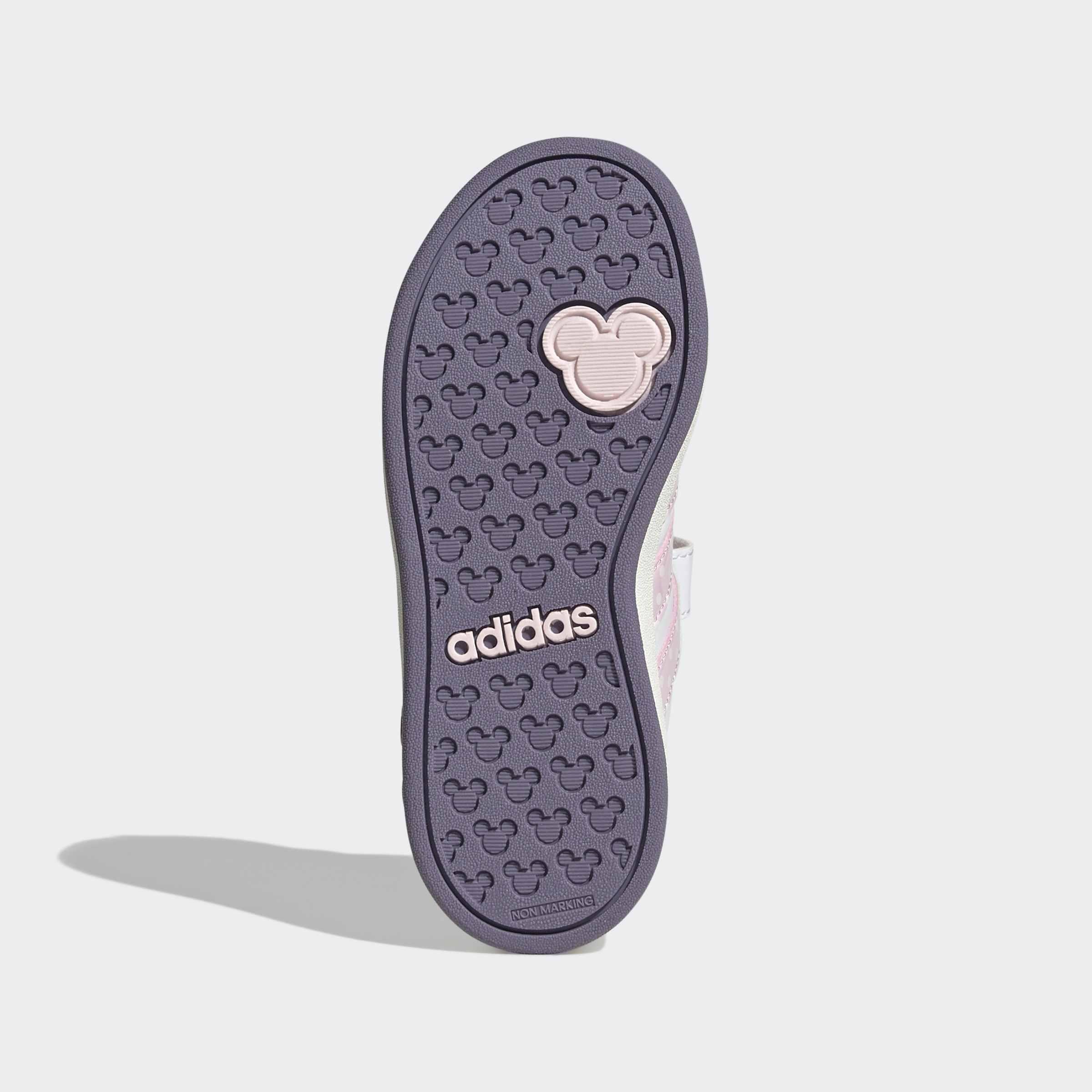 Kids Unisex adidas Disney Minnie Mouse Grand Court Shoes, White, A701_ONE, large image number 7