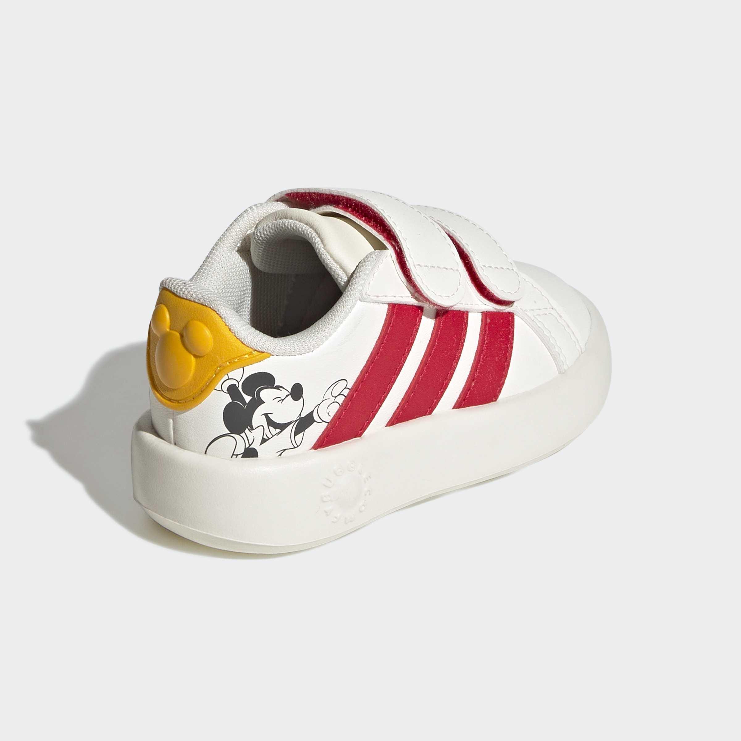 Kids Unisex adidas Disney Mickey Mouse Grand Court Shoes Infants, White, A701_ONE, large image number 3