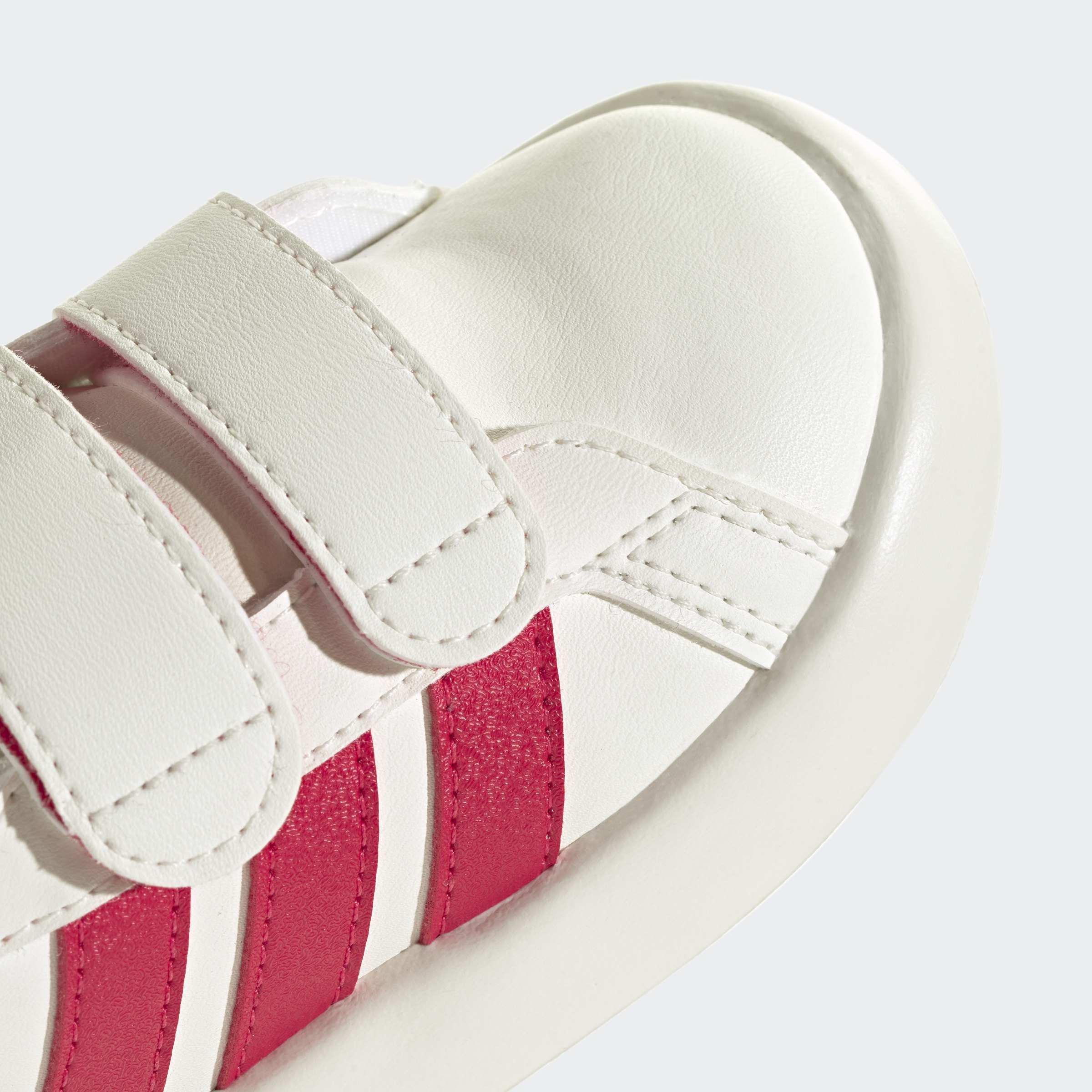 Kids Unisex adidas Disney Mickey Mouse Grand Court Shoes Infants, White, A701_ONE, large image number 4