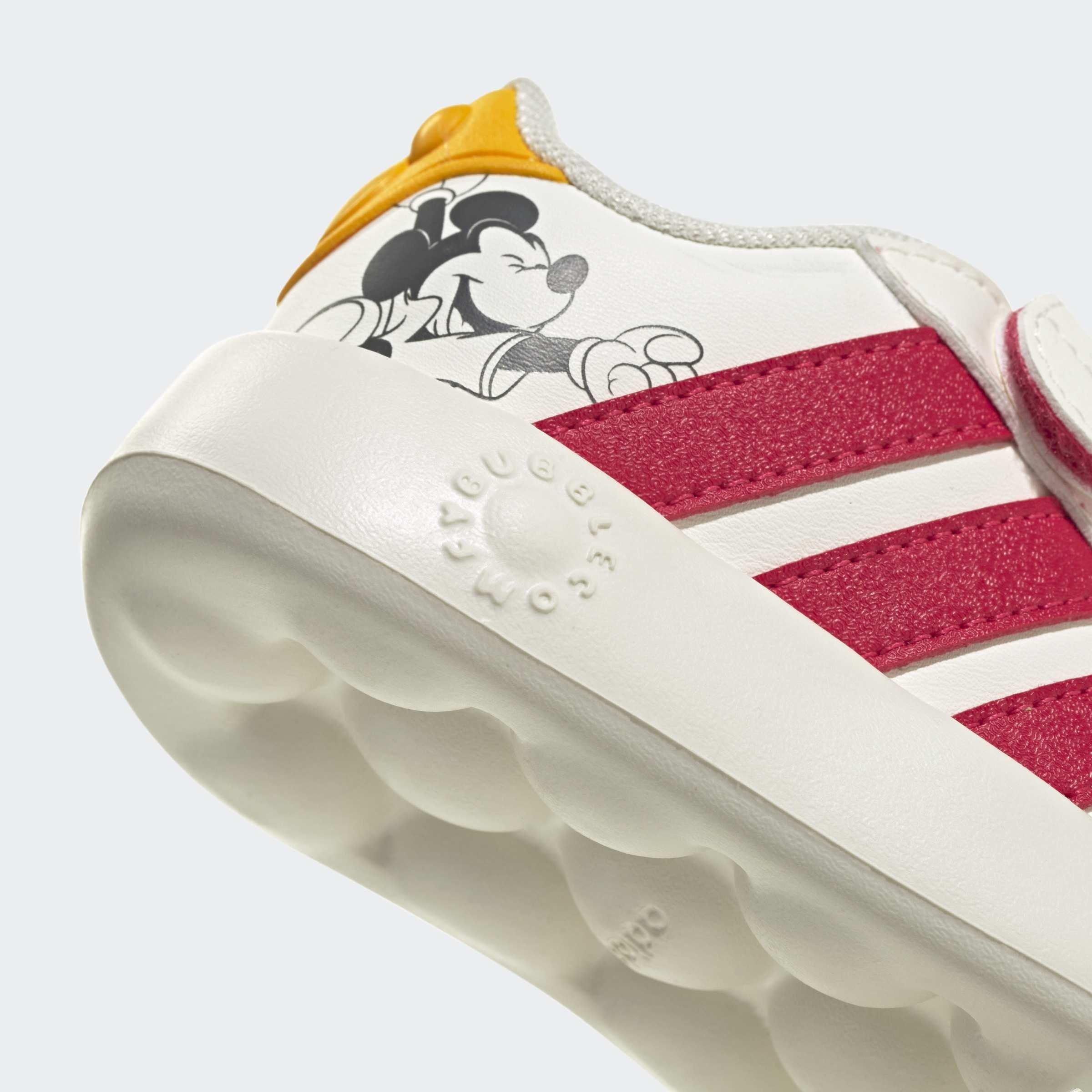 Kids Unisex adidas Disney Mickey Mouse Grand Court Shoes Infants, White, A701_ONE, large image number 5