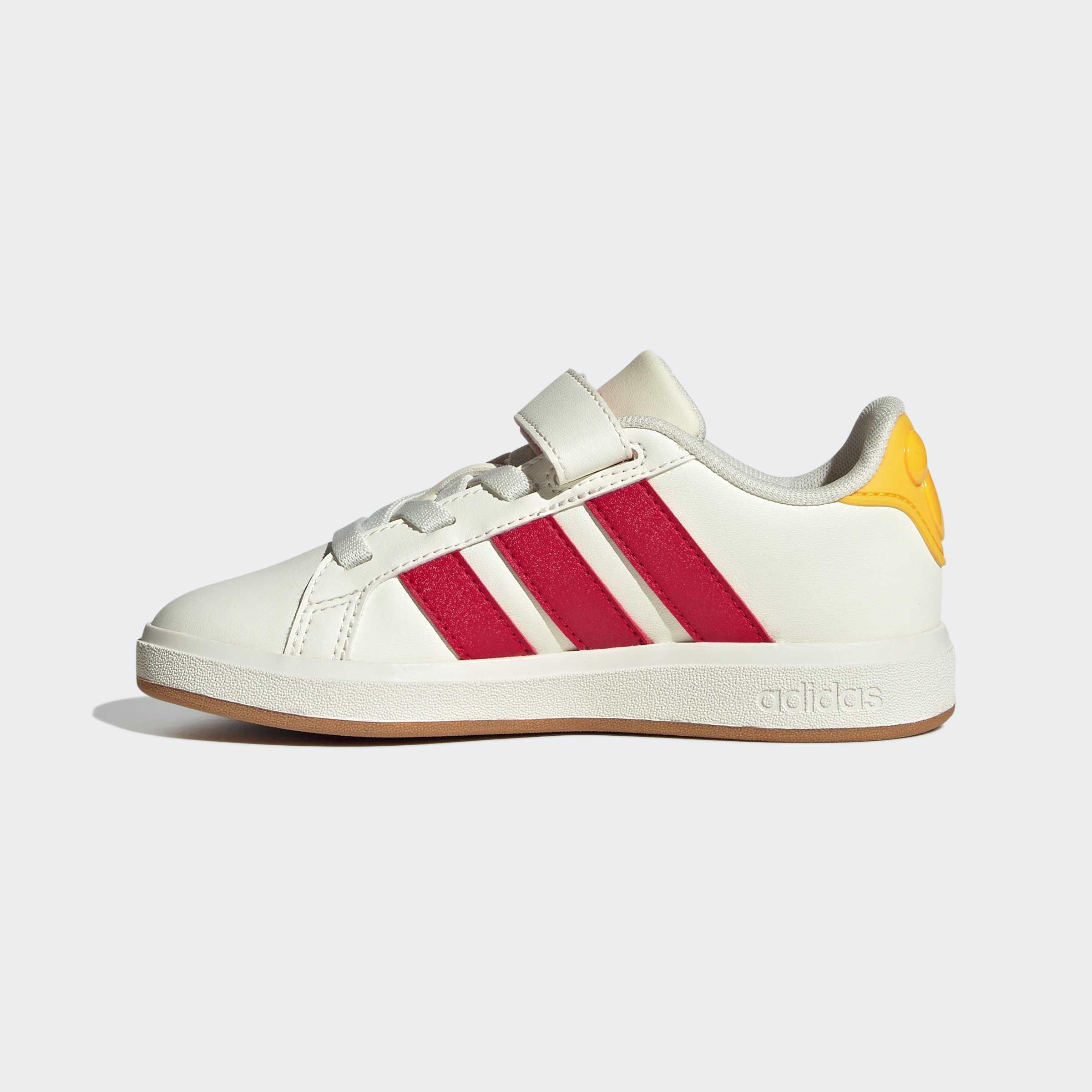 Kids Unisex adidas Disney Mickey Mouse Grand Court Shoes, White, A701_ONE, large image number 6