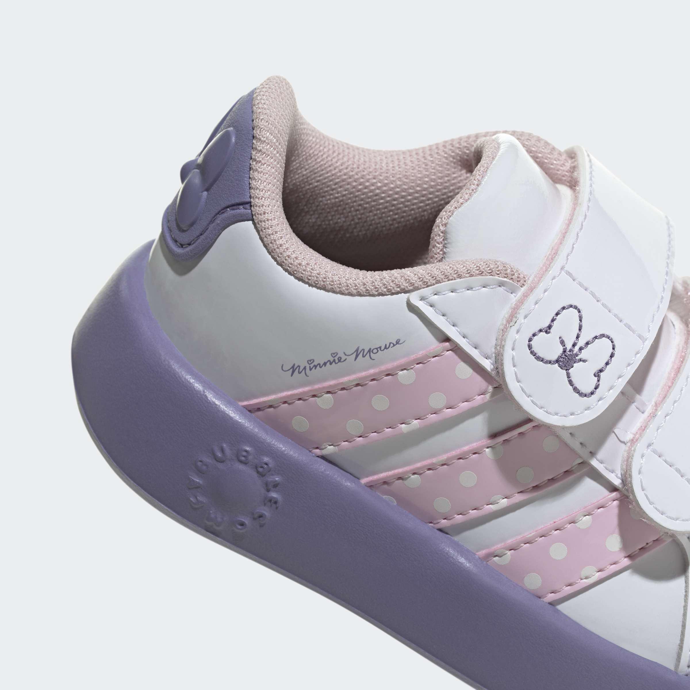 Kids Unisex adidas Disney Minnie Mouse Grand Court Shoes Infants, White, A701_ONE, large image number 4