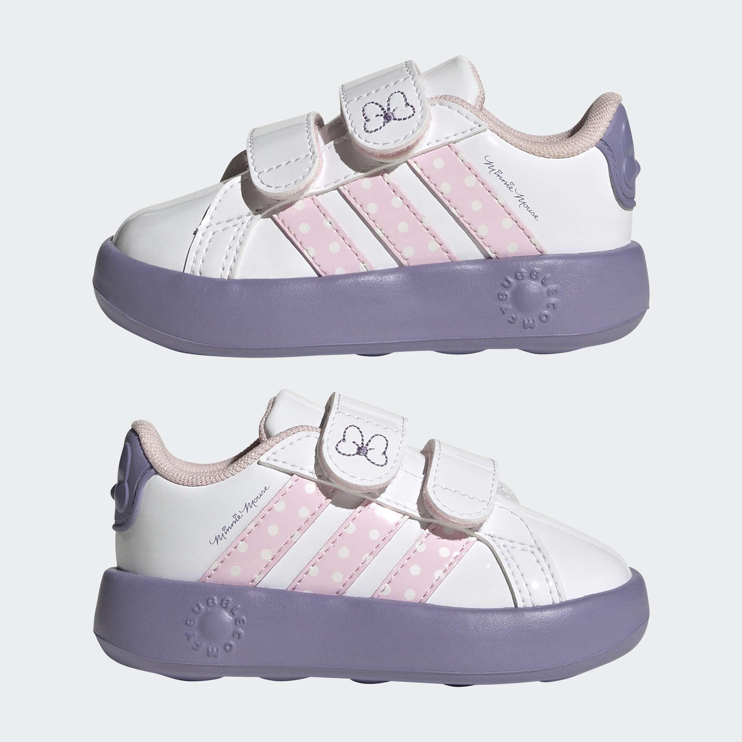 Kids Unisex adidas Disney Minnie Mouse Grand Court Shoes Infants, White, A701_ONE, large image number 7