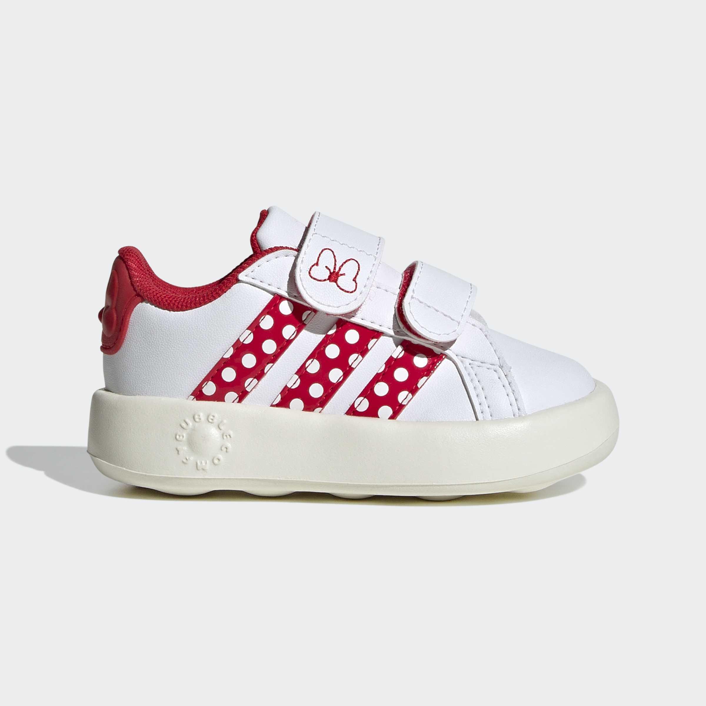 Kids Unisex Adidas Disney Minnie Mouse Grand Court Shoes, White