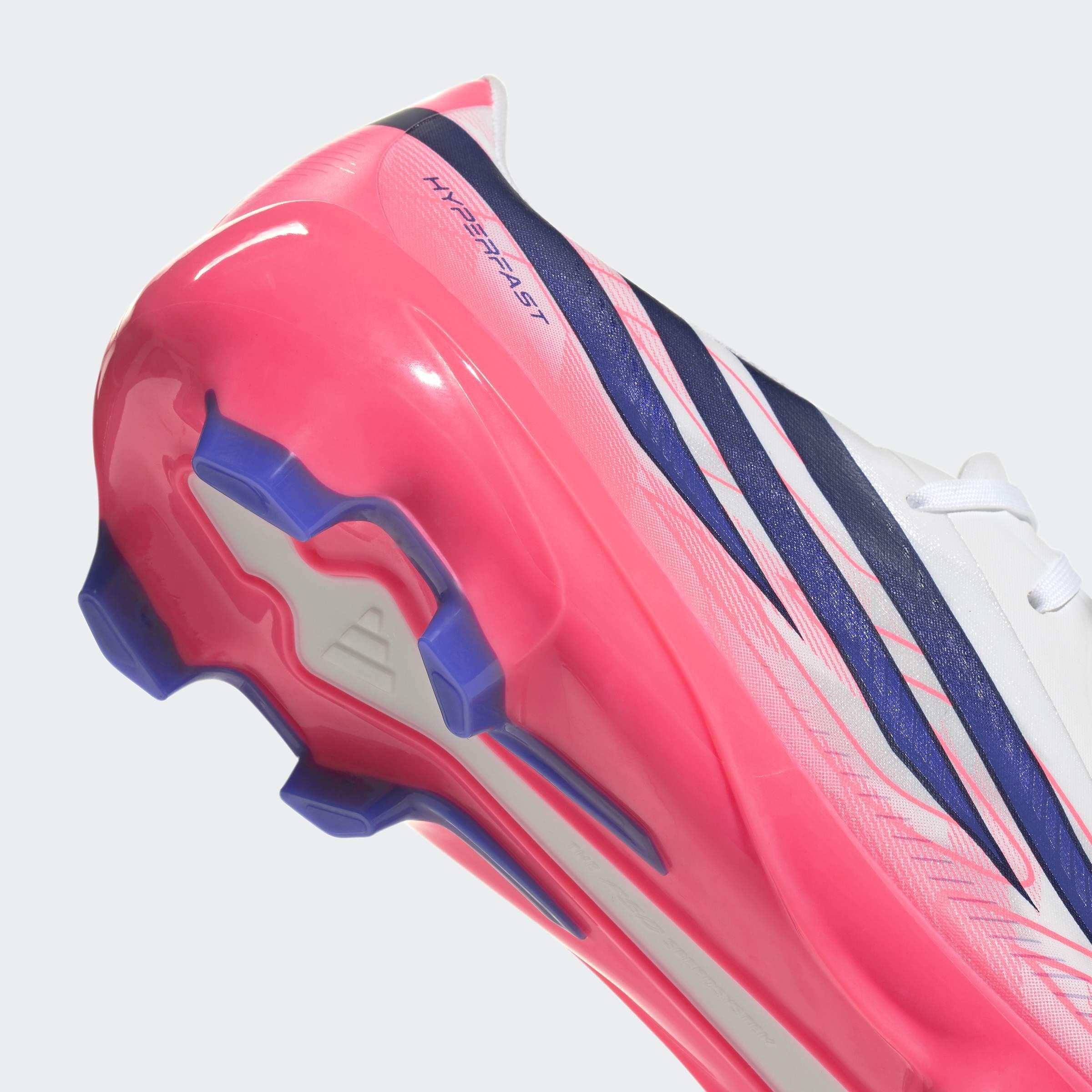 Unisex F50 Hyperfast League Firm Ground Football Boots, White, A701_ONE, large image number 4