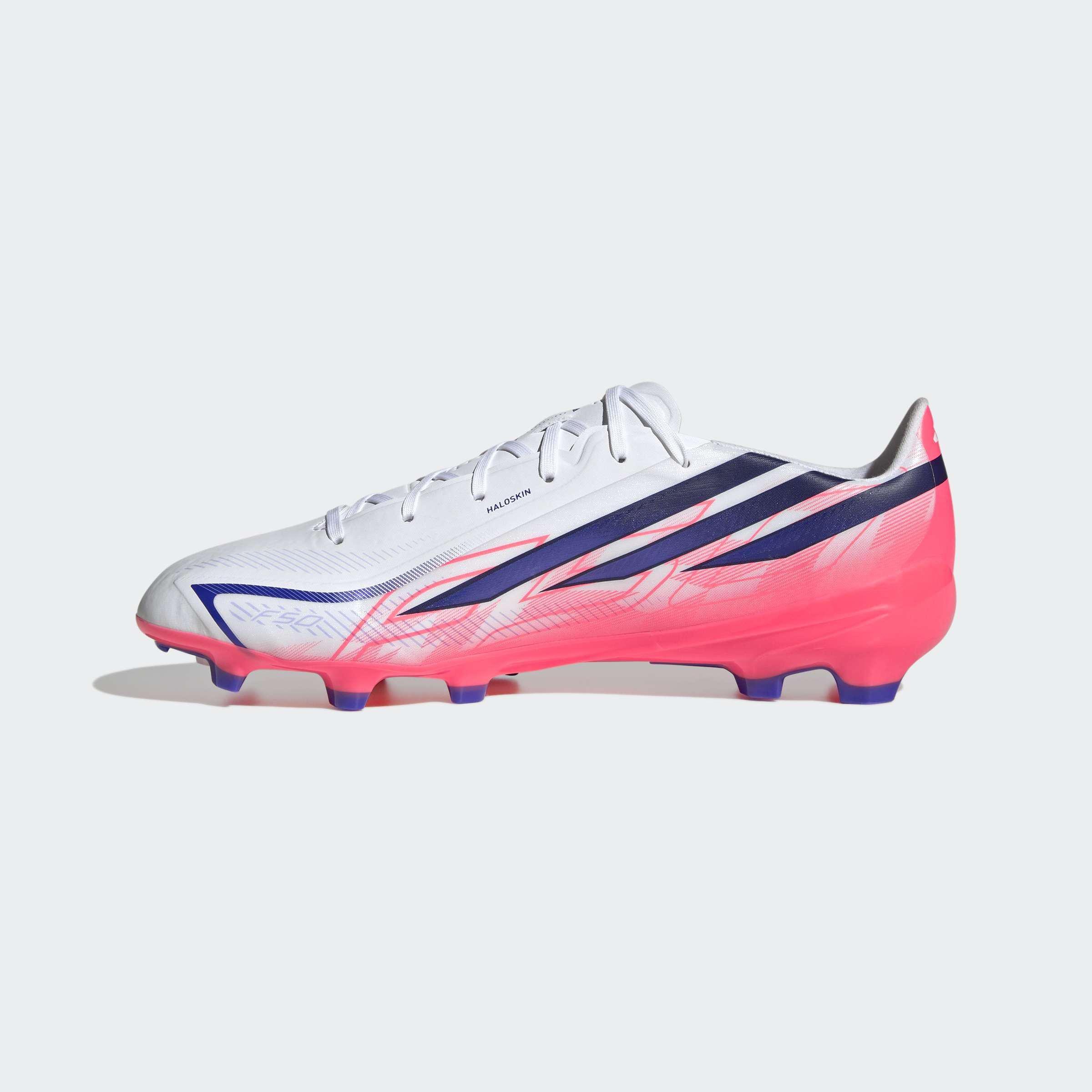 Unisex F50 Hyperfast League Firm Ground Football Boots, White, A701_ONE, large image number 8