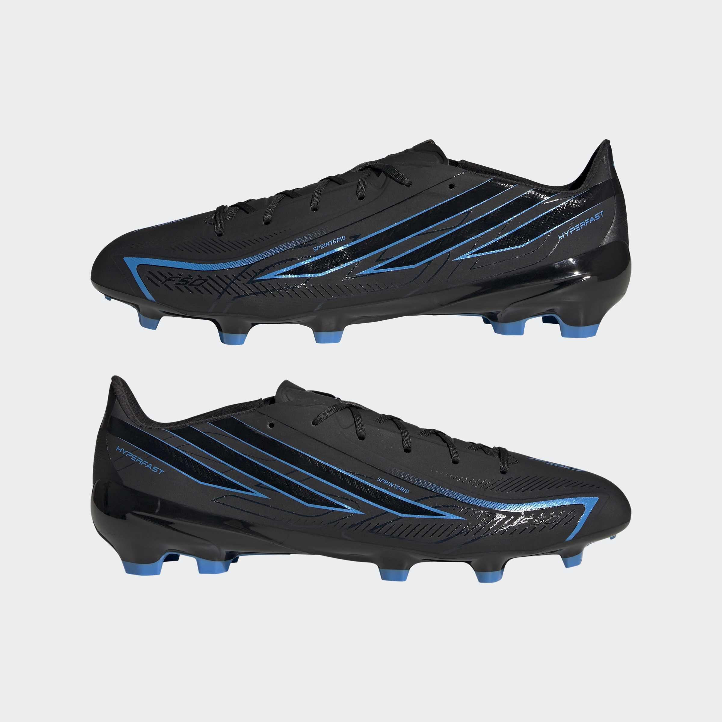 Unisex F50 Hyperfast League Firm Ground Football Boots, Black, A701_ONE, large image number 7