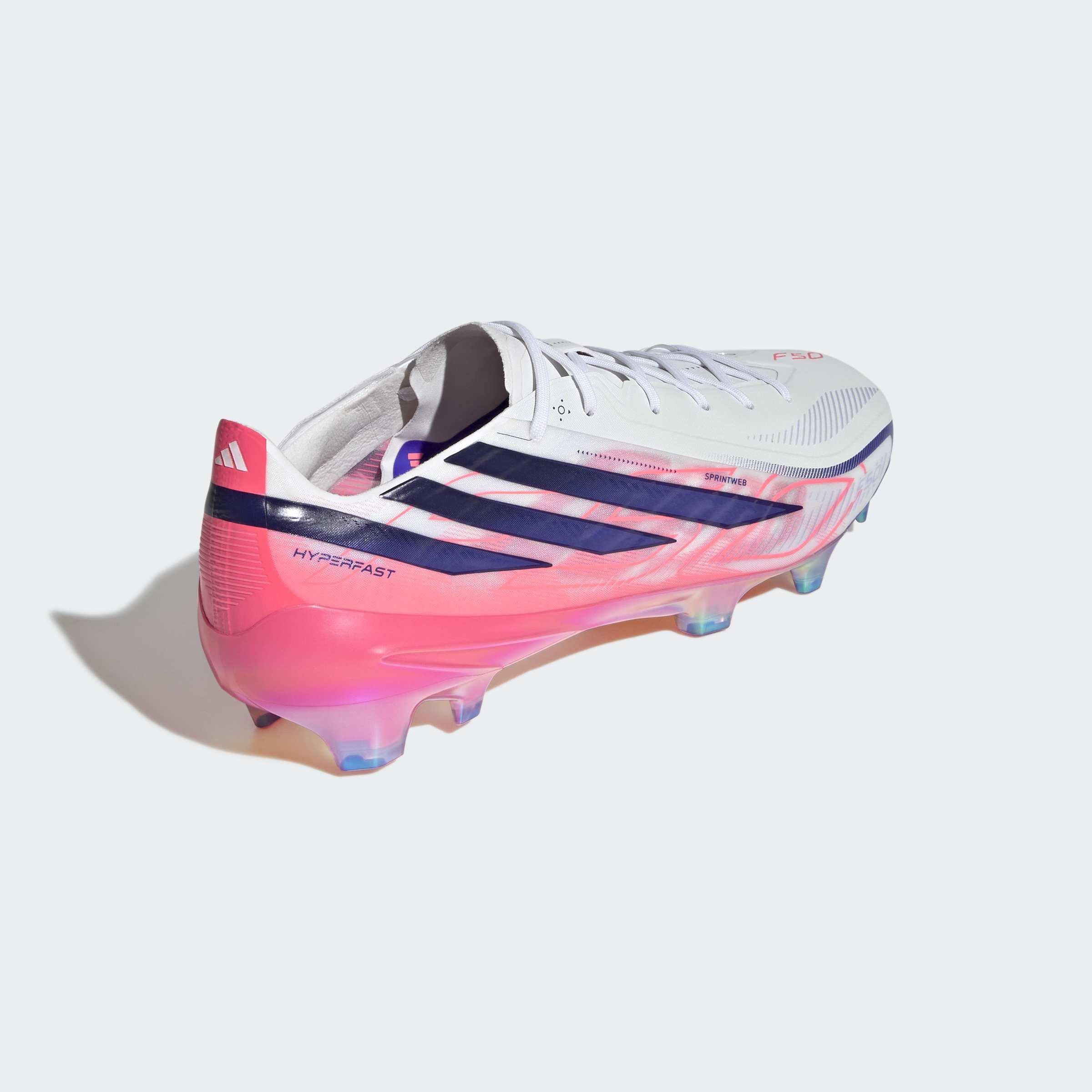Unisex F50 Hyperfast Elite Firm Ground Football Boots, White, A701_ONE, large image number 3