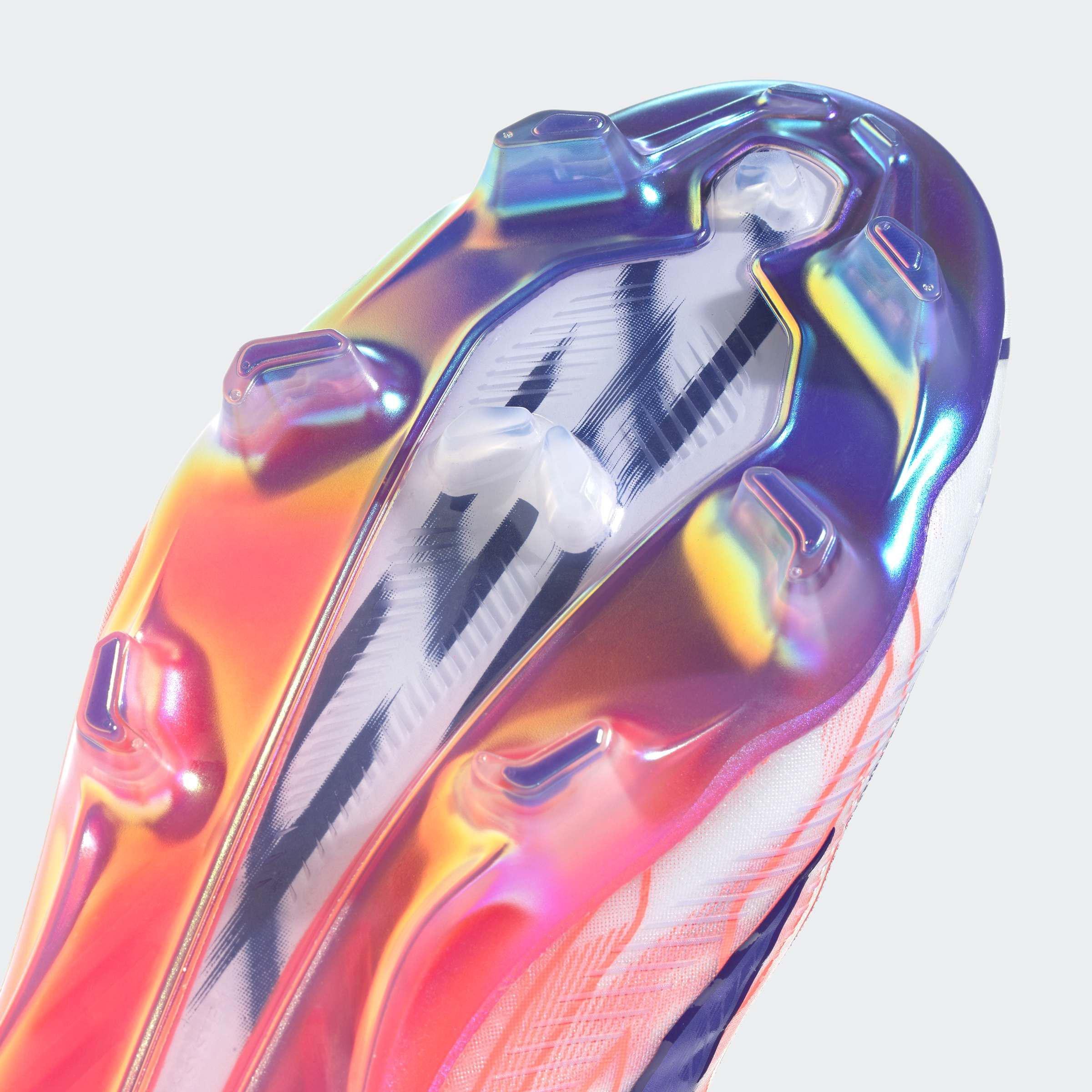 Unisex F50 Hyperfast Elite Firm Ground Football Boots, White, A701_ONE, large image number 4