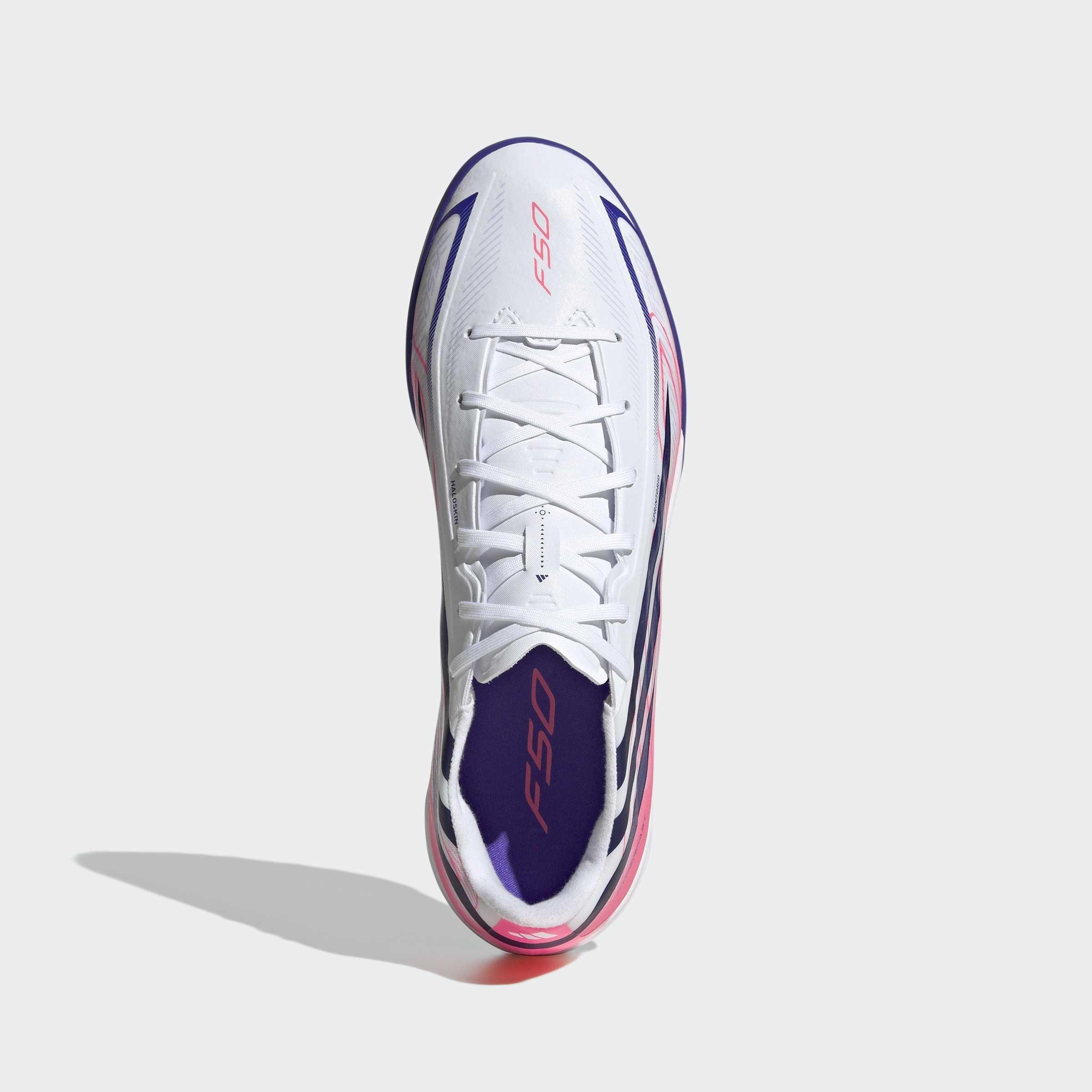 Unisex F50 Hyperfast League Turf Football Boots, White, A701_ONE, medium
