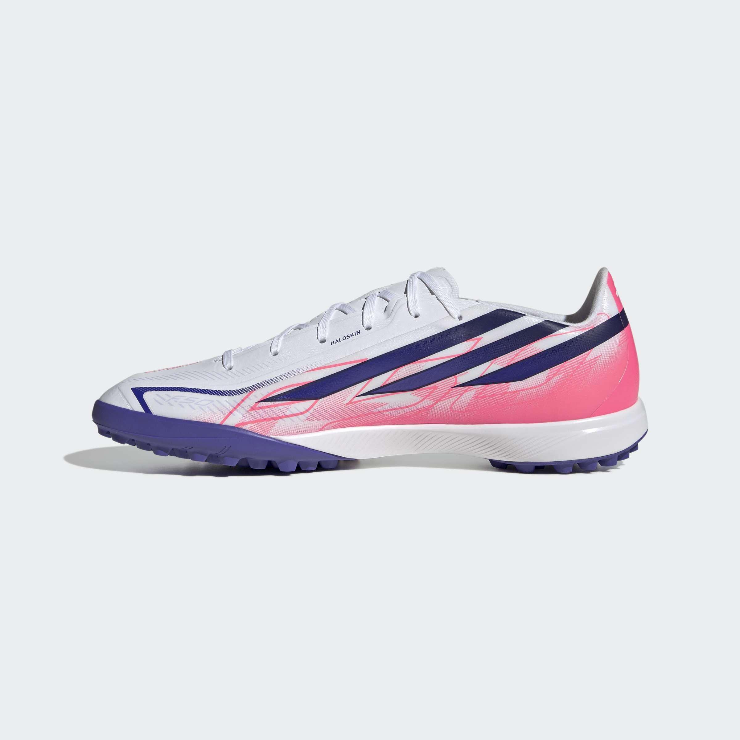 Unisex F50 Hyperfast League Turf Football Boots, White, A701_ONE, large image number 7