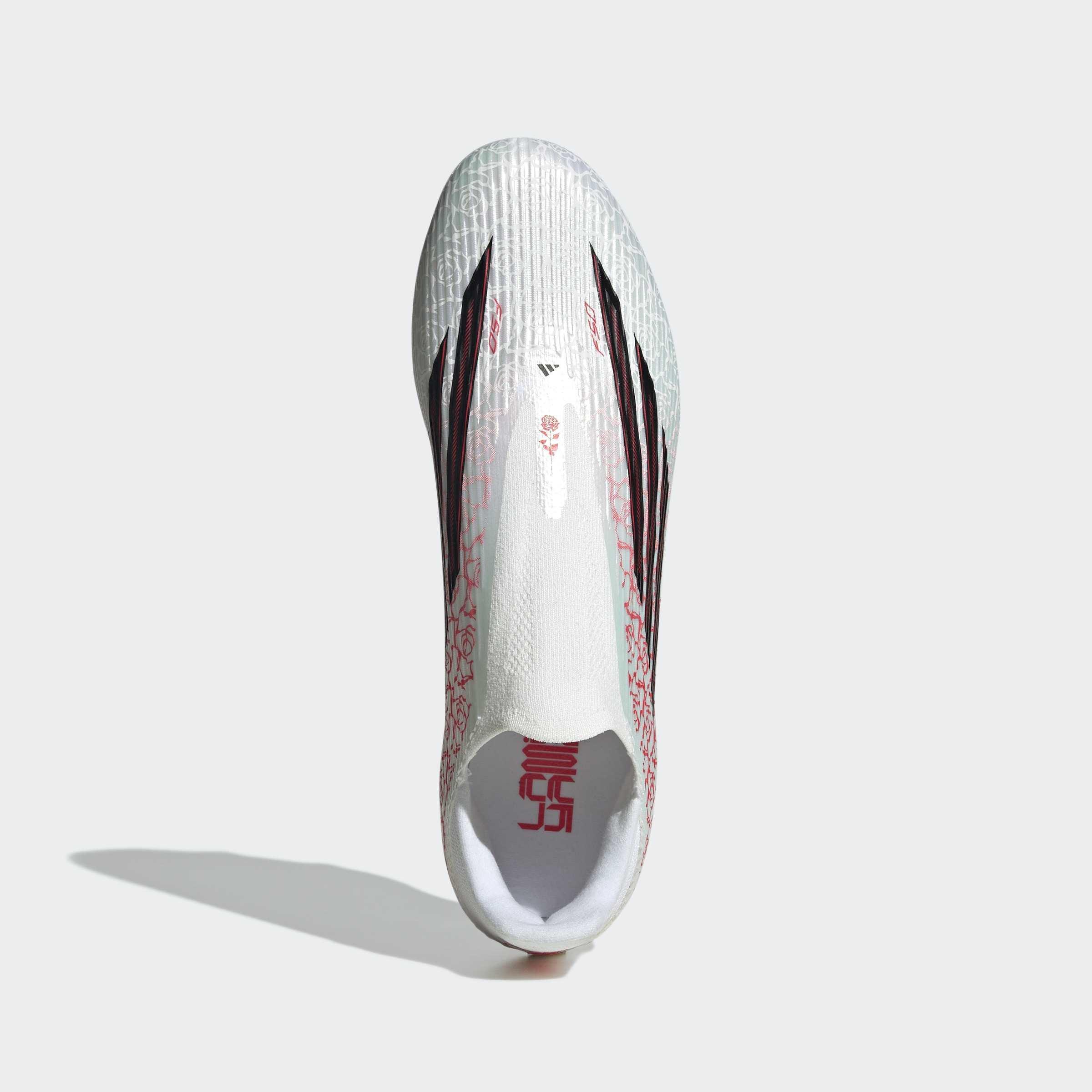 Unisex F50 League Lamine Yamal Laceless Firm Ground / Multi Ground Football Boots, White, A701_ONE, large image number 1