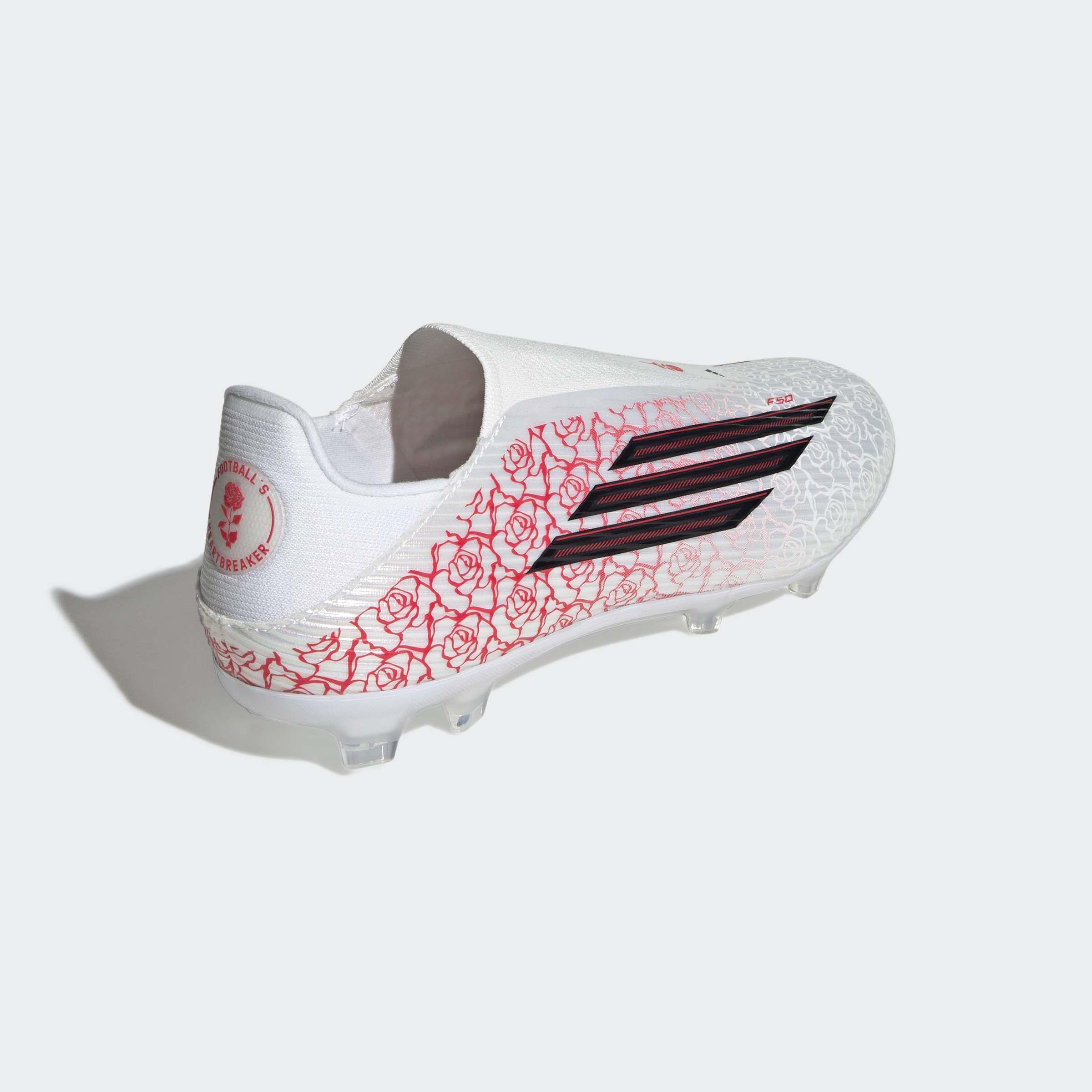 Unisex F50 League Lamine Yamal Laceless Firm Ground / Multi Ground Football Boots, White, A701_ONE, large image number 3