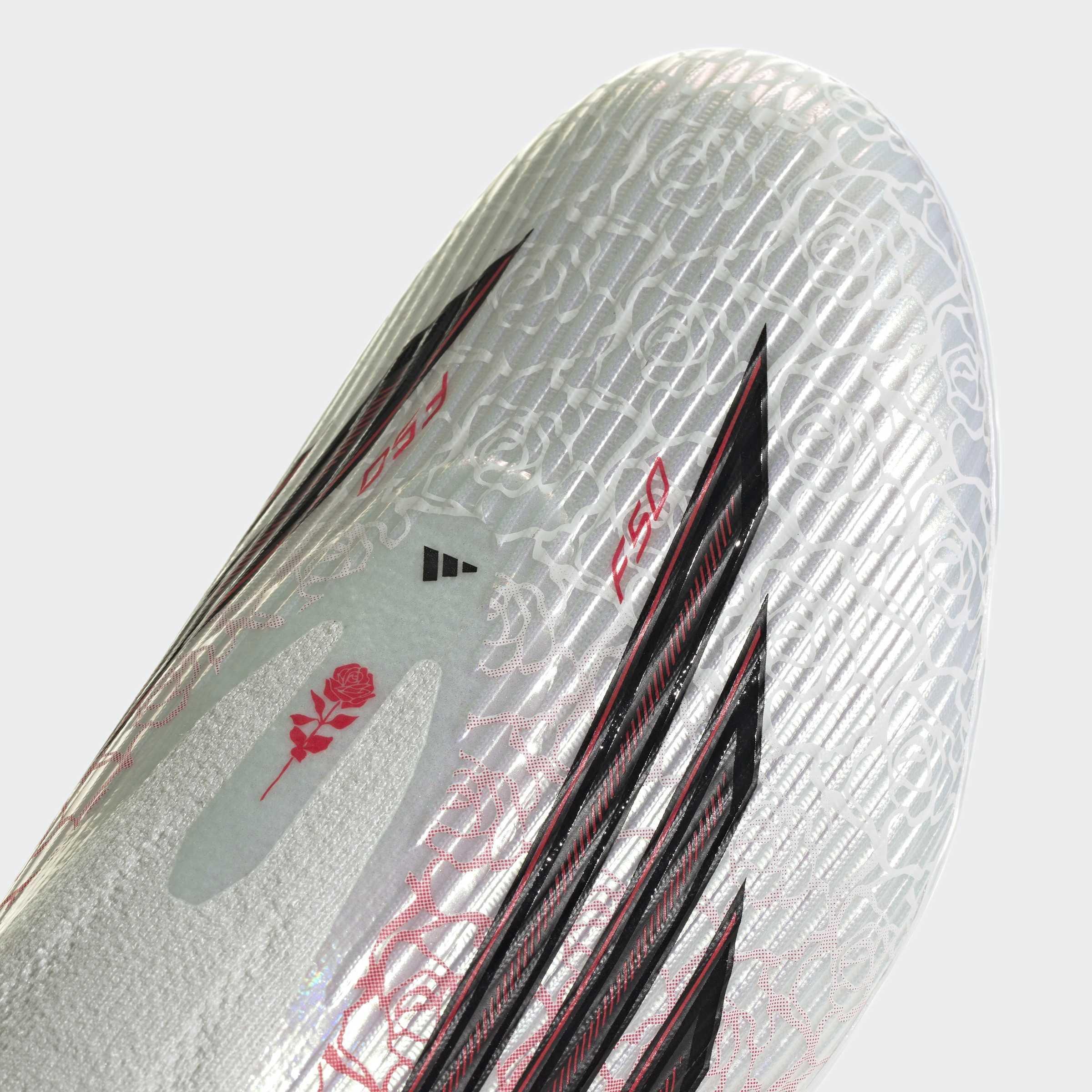 Unisex F50 League Lamine Yamal Laceless Firm Ground / Multi Ground Football Boots, White, A701_ONE, large image number 4