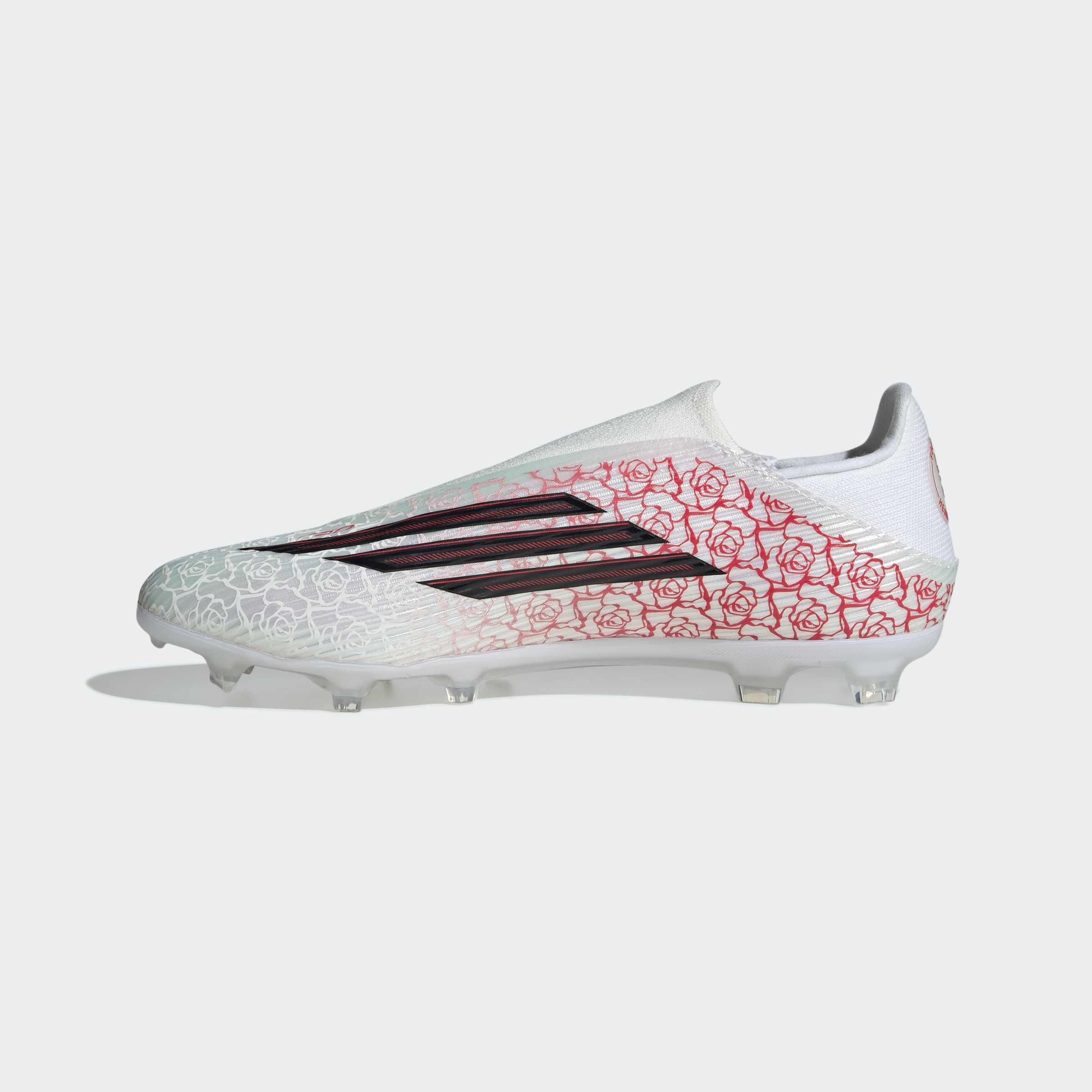 Unisex F50 League Lamine Yamal Laceless Firm Ground / Multi Ground Football Boots, White, A701_ONE, large image number 6