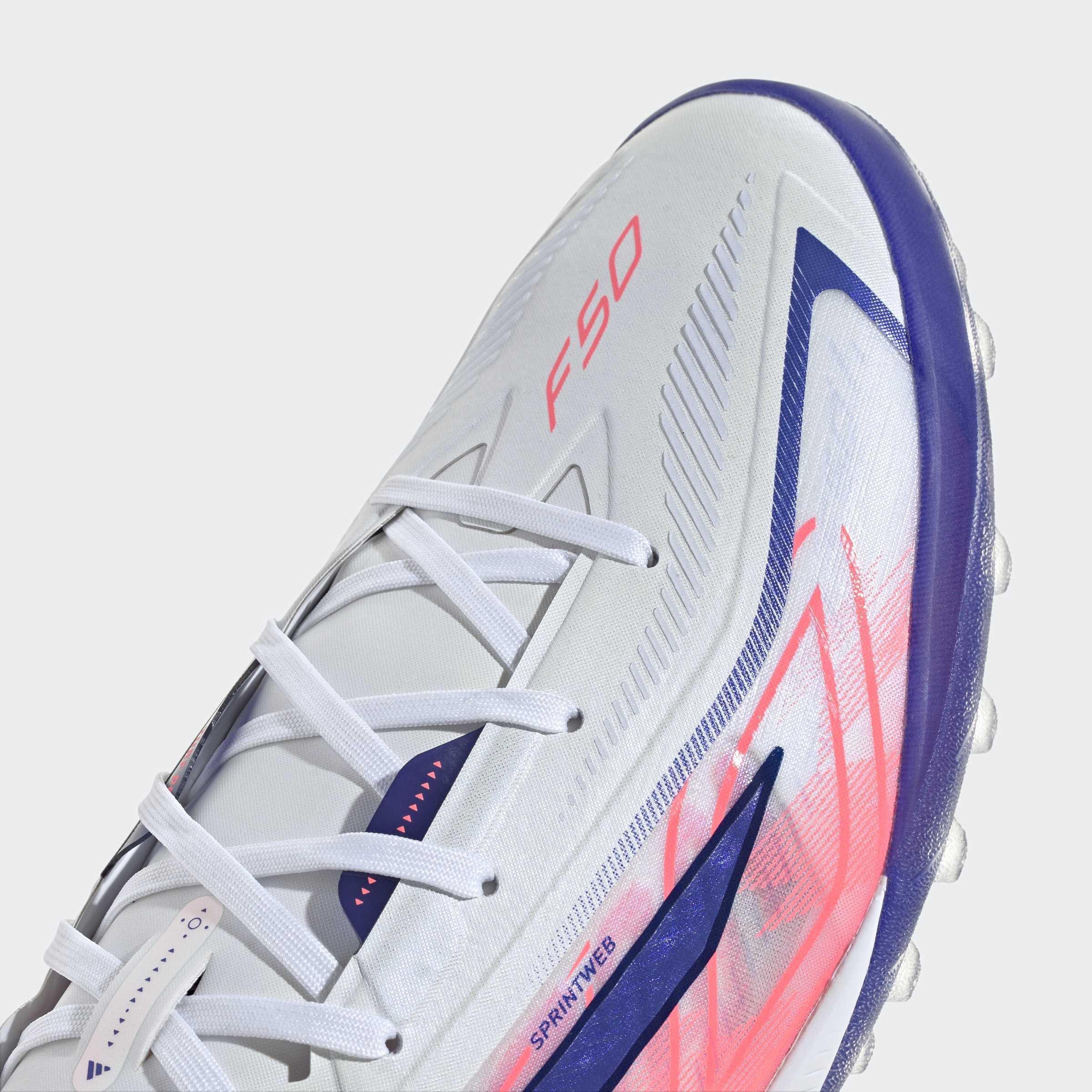 Unisex F50 Hyperfast Pro Turf Football Boots, White, A701_ONE, large image number 4