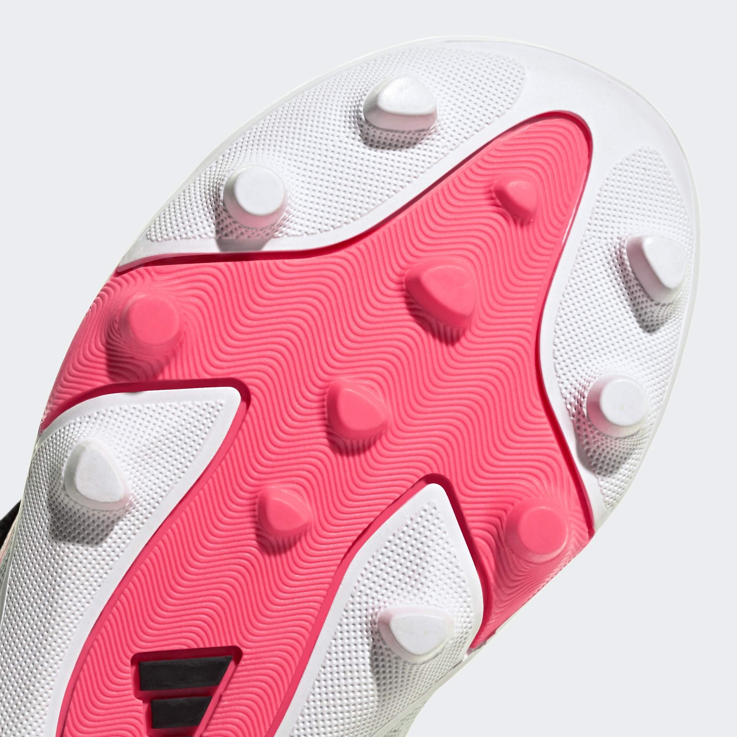 Kids Unisex Predator Club Hook and Loop Firm Ground / Multi Ground Football Boots, White, A701_ONE, large image number 6