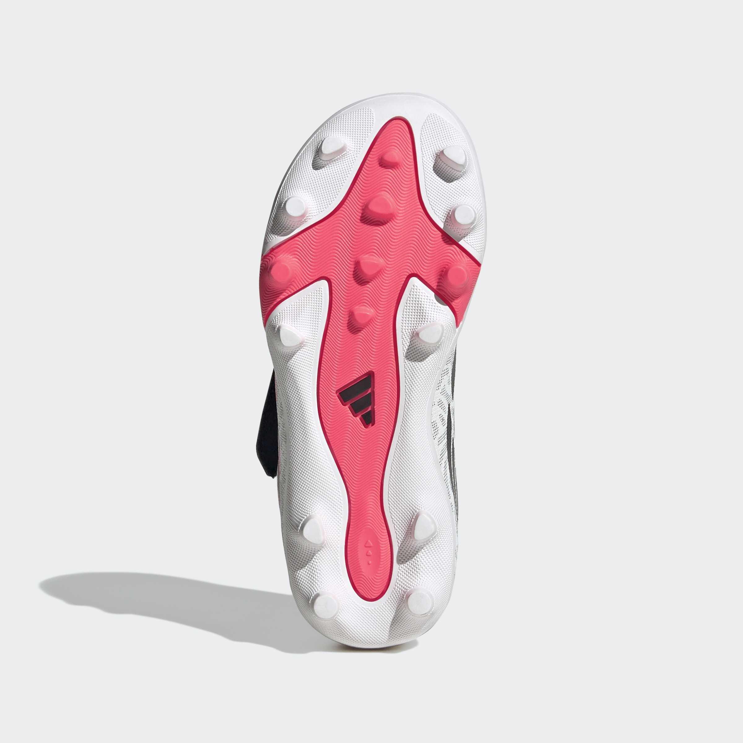 Kids Unisex Predator Club Hook and Loop Firm Ground / Multi Ground Football Boots, White, A701_ONE, large image number 10