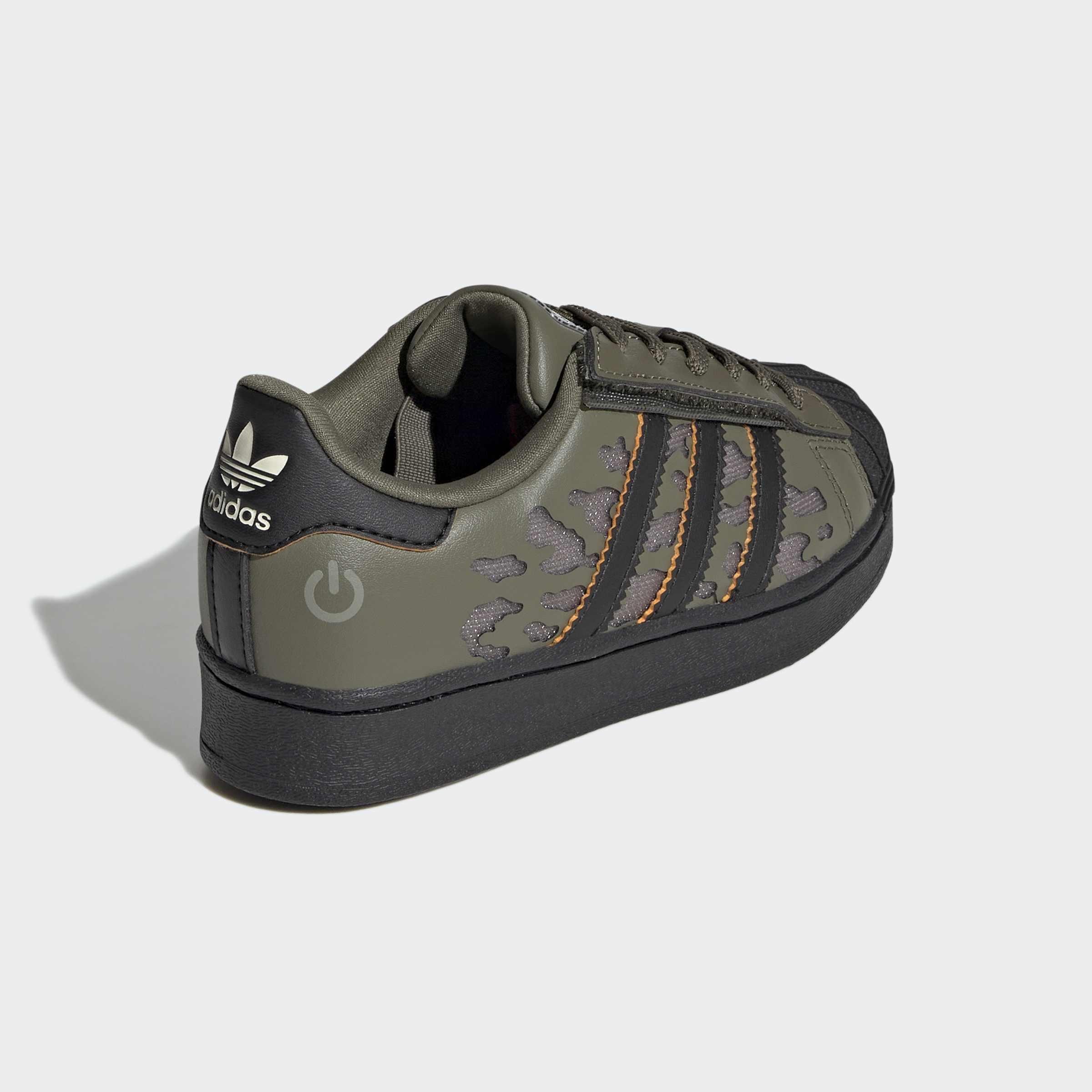 Kids Unisex Superstar Led Lights Comfort Closure Elastic Lace Shoes, Green, A701_ONE, large image number 3