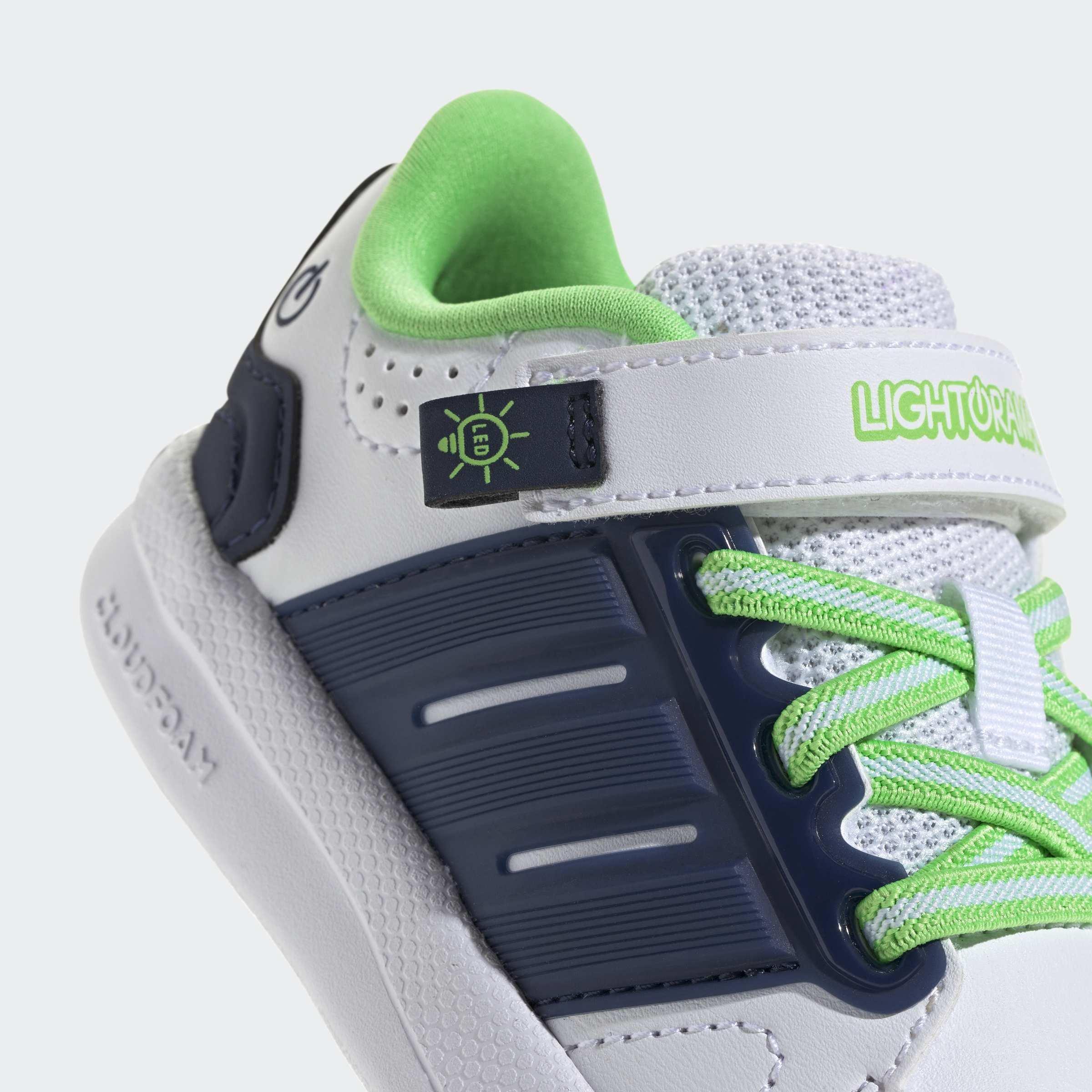 Kids Unisex Lightorama Court Shoes Infants, White, A701_ONE, large image number 6
