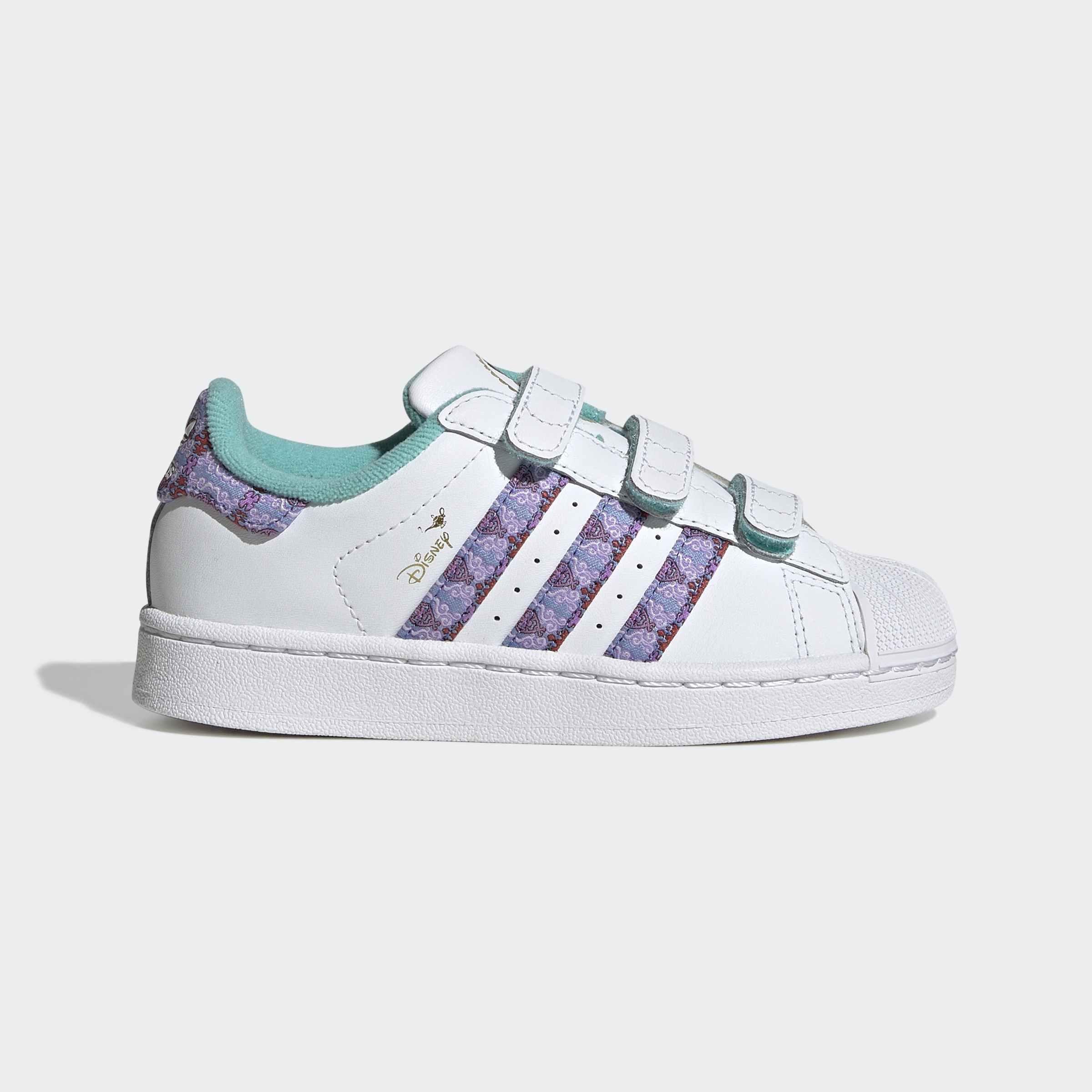 Kids Unisex Adidas Disney Princess Superstar II Comfort Closure Shoes, White