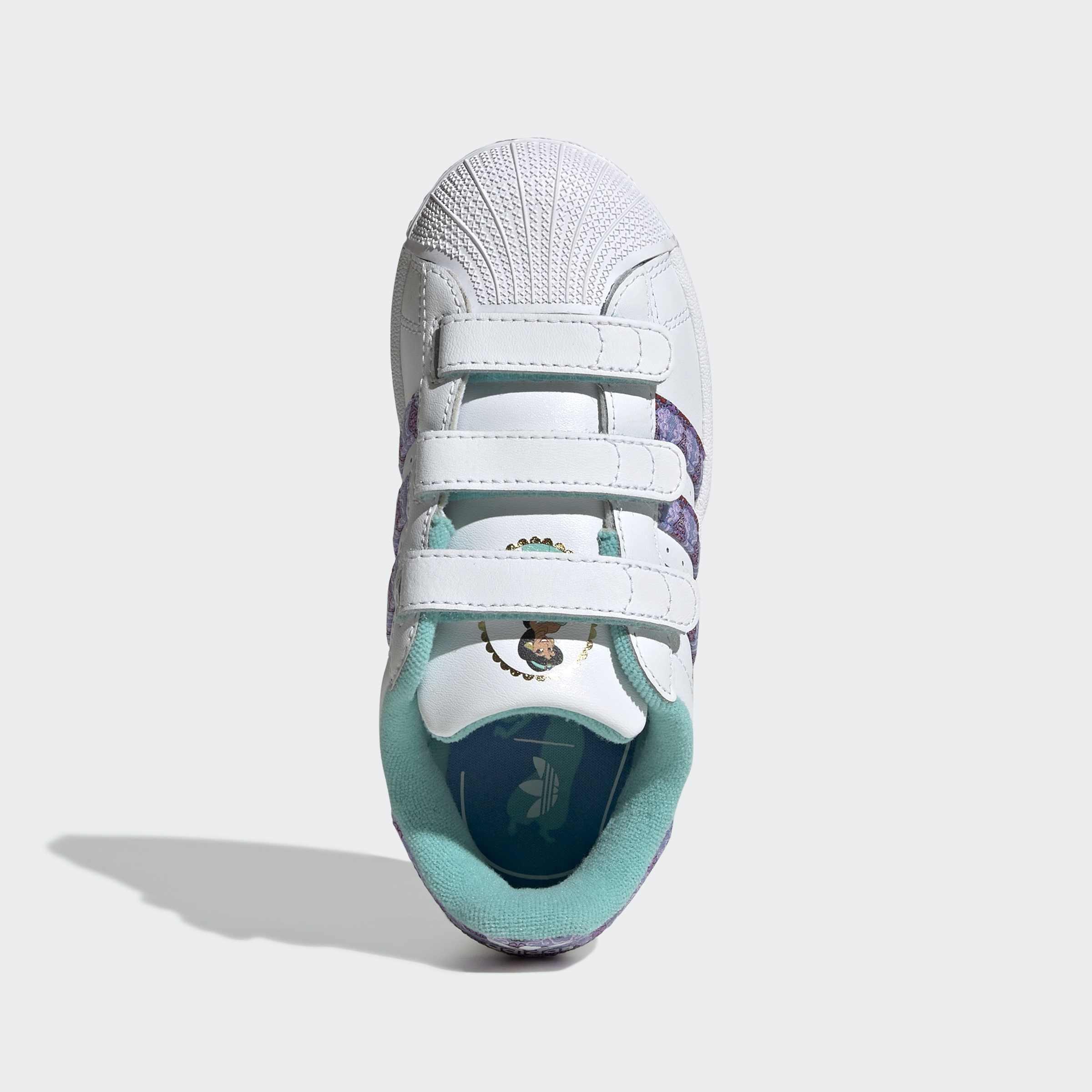 Kids Unisex Adidas Disney Princess Superstar II Comfort Closure Shoes, White