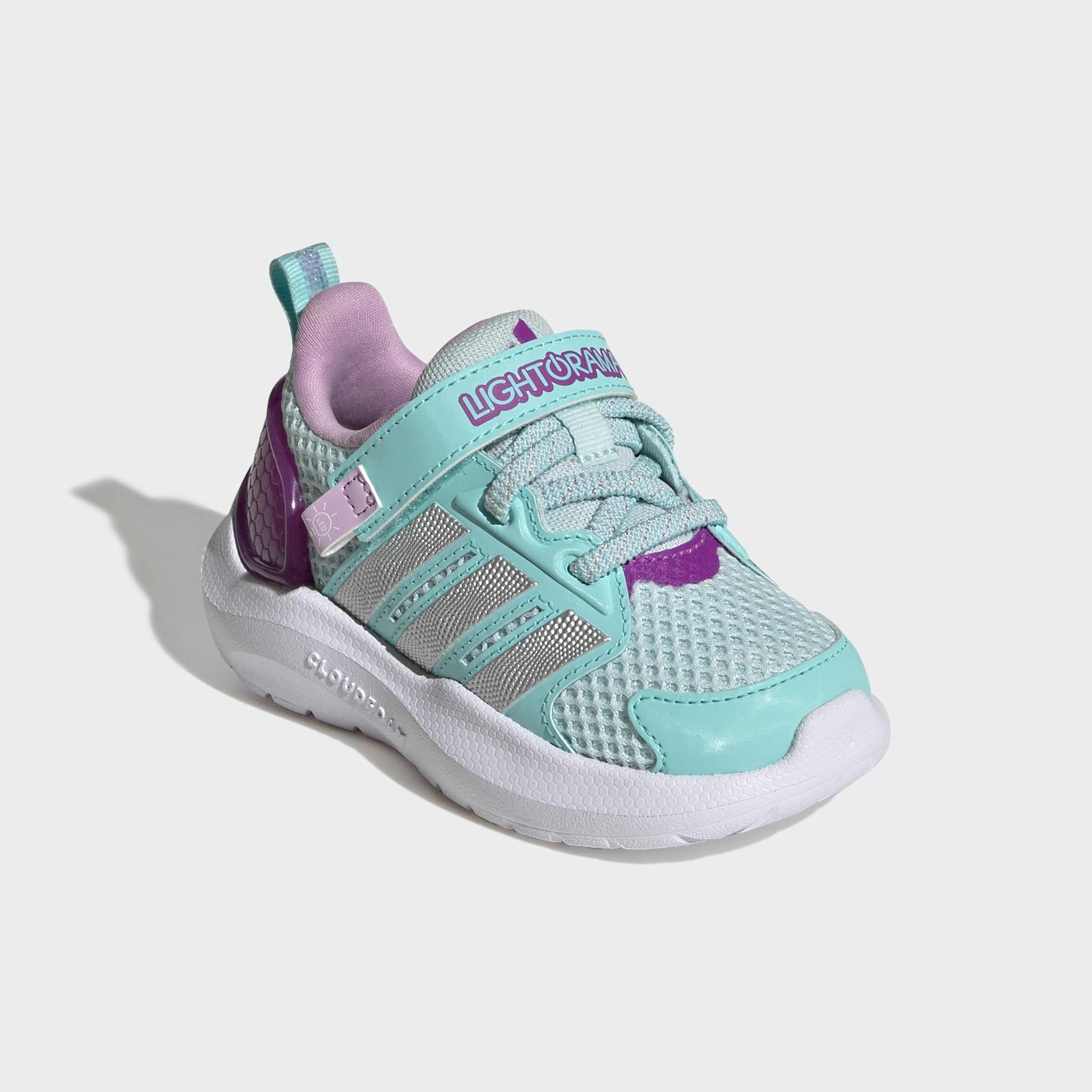 Kids Unisex Lightorama Runner Shoes, Turquoise, A701_ONE, large image number 2