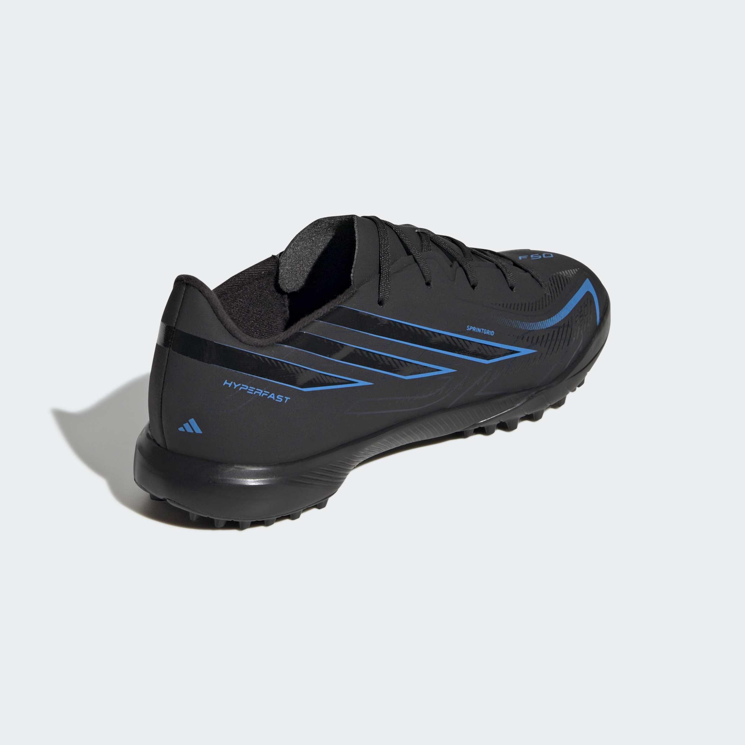 Kids Unisex F50 Hyperfast League Turf Football Boots, Black, A701_ONE, large image number 3