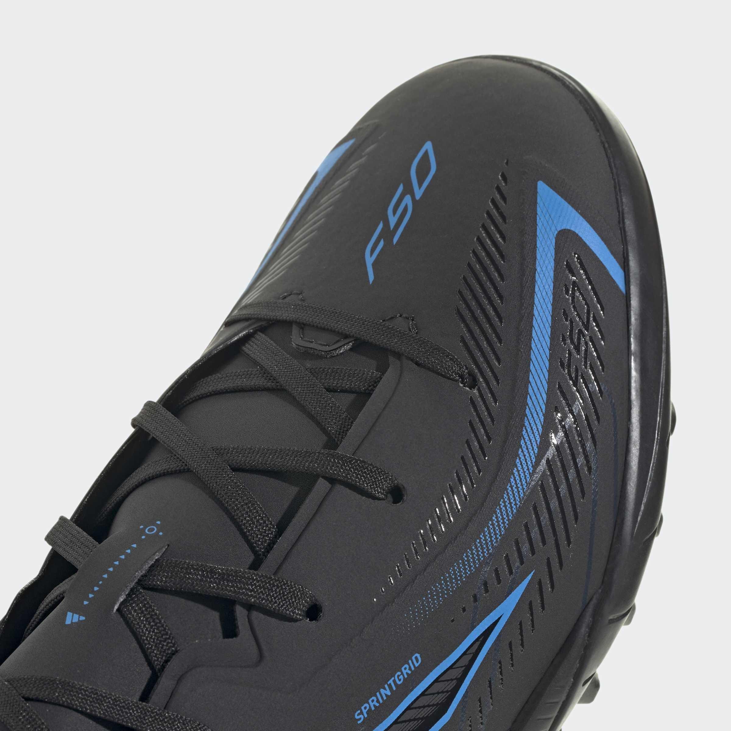Kids Unisex F50 Hyperfast League Turf Football Boots, Black, A701_ONE, large image number 4