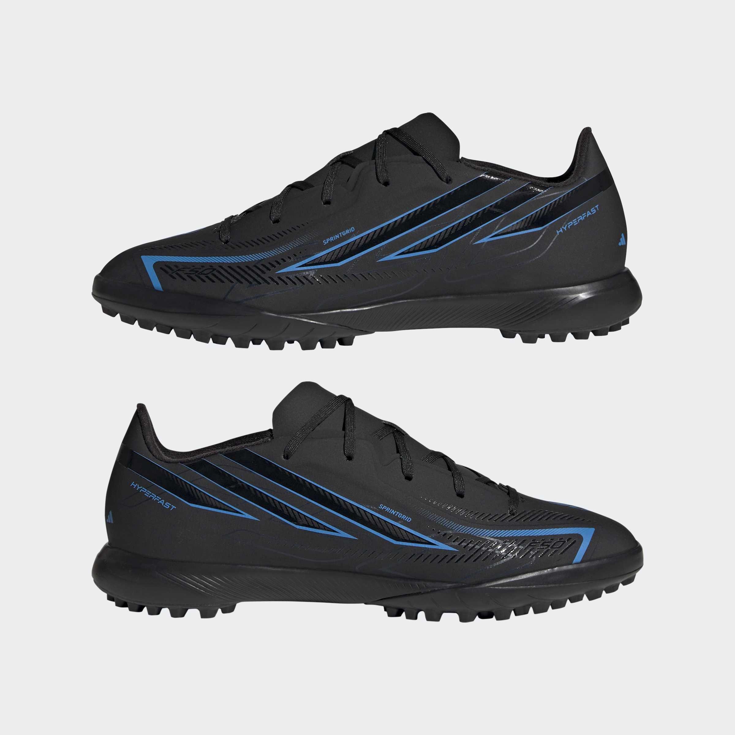 Kids Unisex F50 Hyperfast League Turf Football Boots, Black, A701_ONE, large image number 9