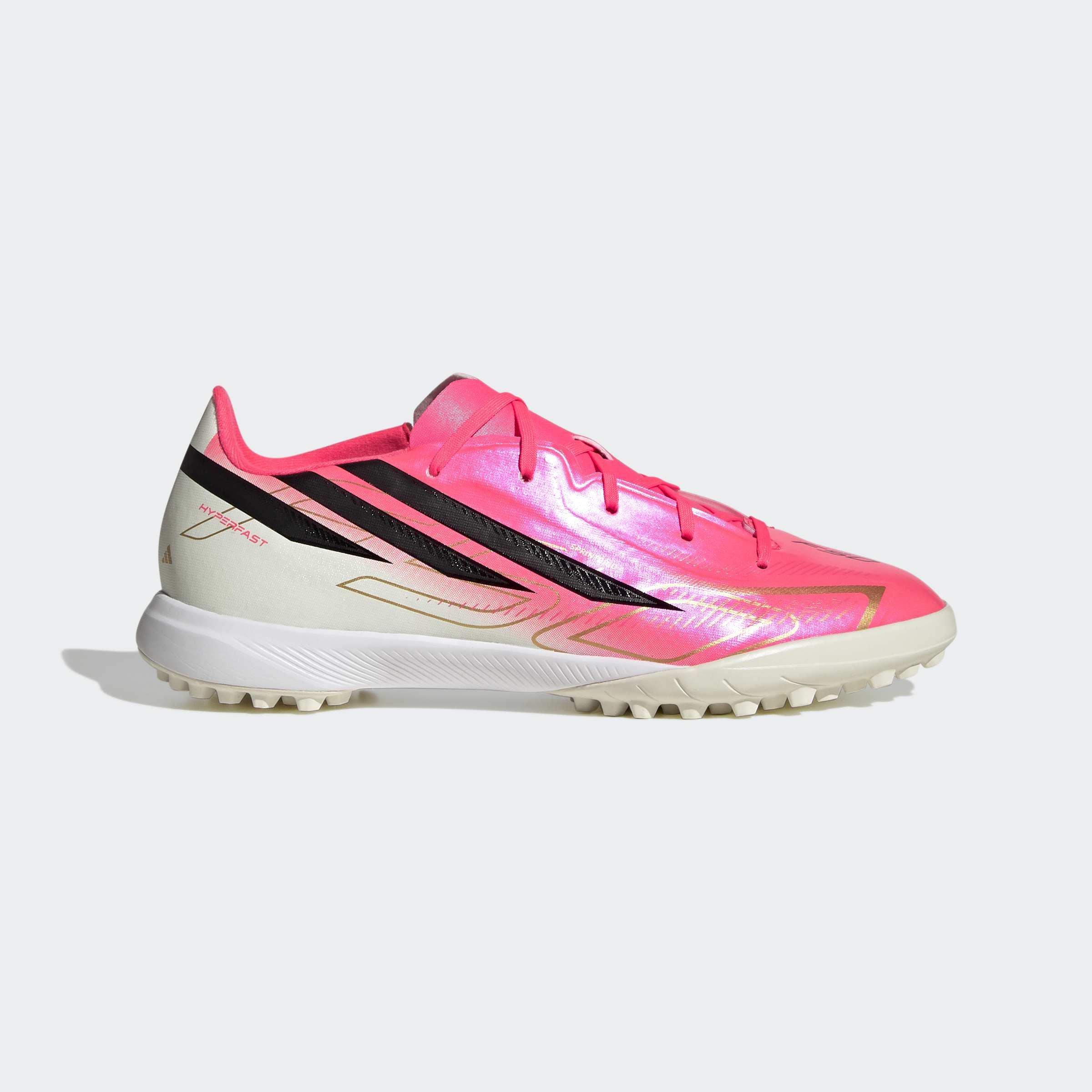 Kids Unisex F50 Hyperfast League Turf Football Boots, Pink