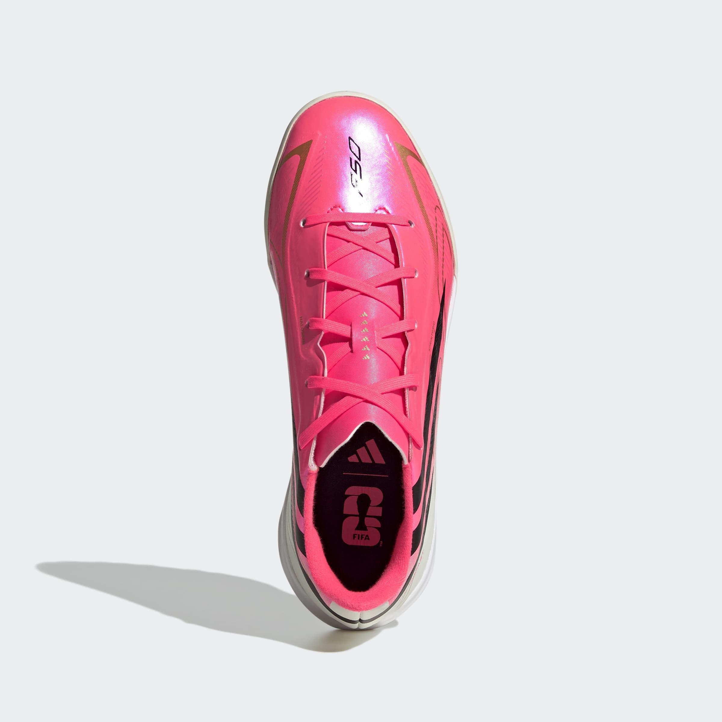 Kids Unisex F50 Hyperfast League Turf Football Boots, Pink