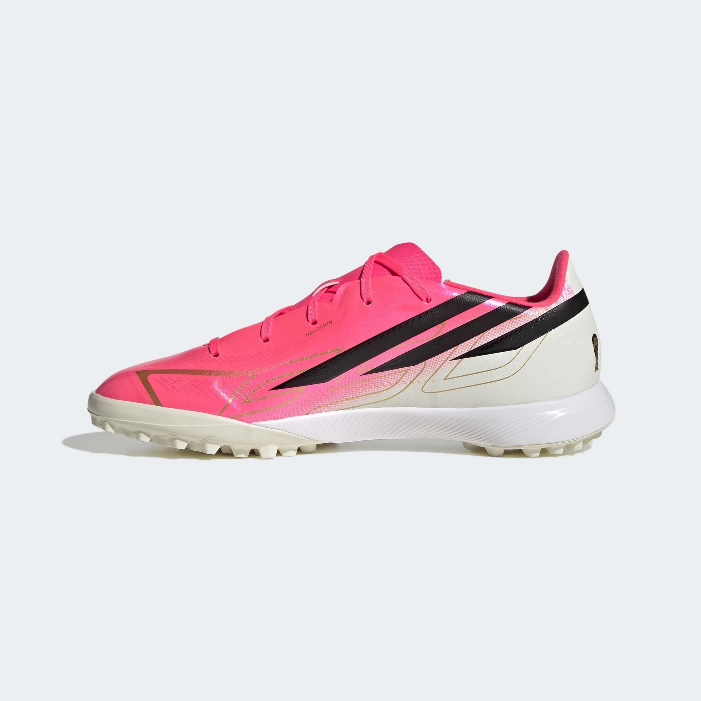 Kids Unisex F50 Hyperfast League Turf Football Boots, Pink, A701_ONE, large image number 7